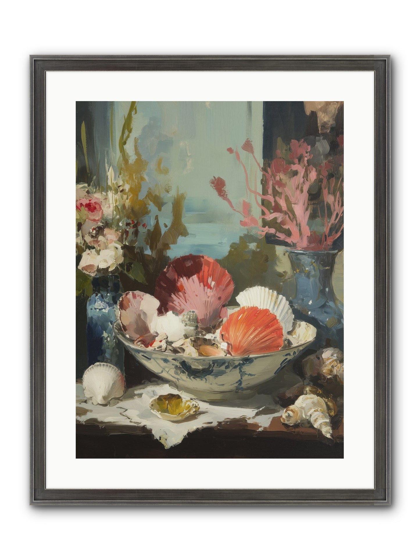 Sea Songs Framed Print - Slimwoods Black/Silver 18x24