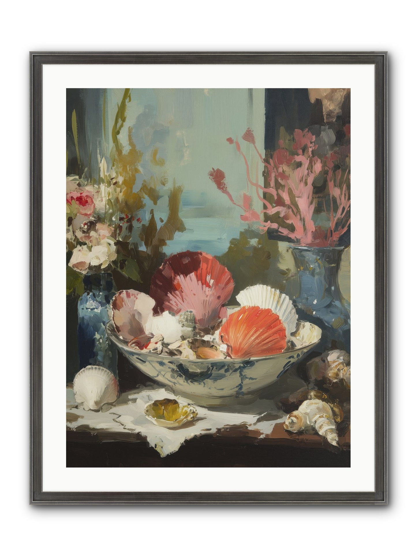 Sea Songs Framed Print - Slimwoods Black/Silver 24x32