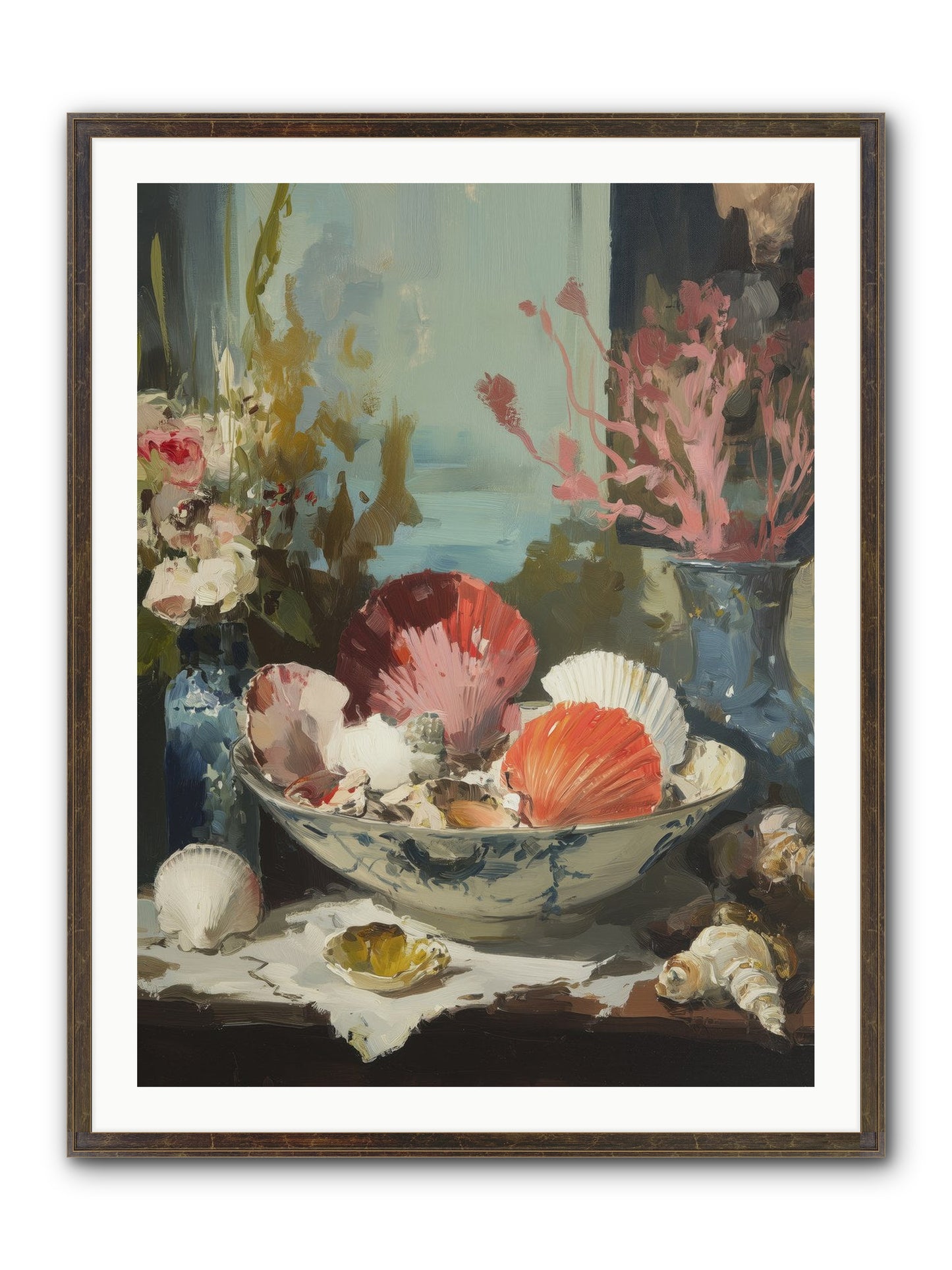Sea Songs Framed Print - Slimwoods Black/Gold 30x40