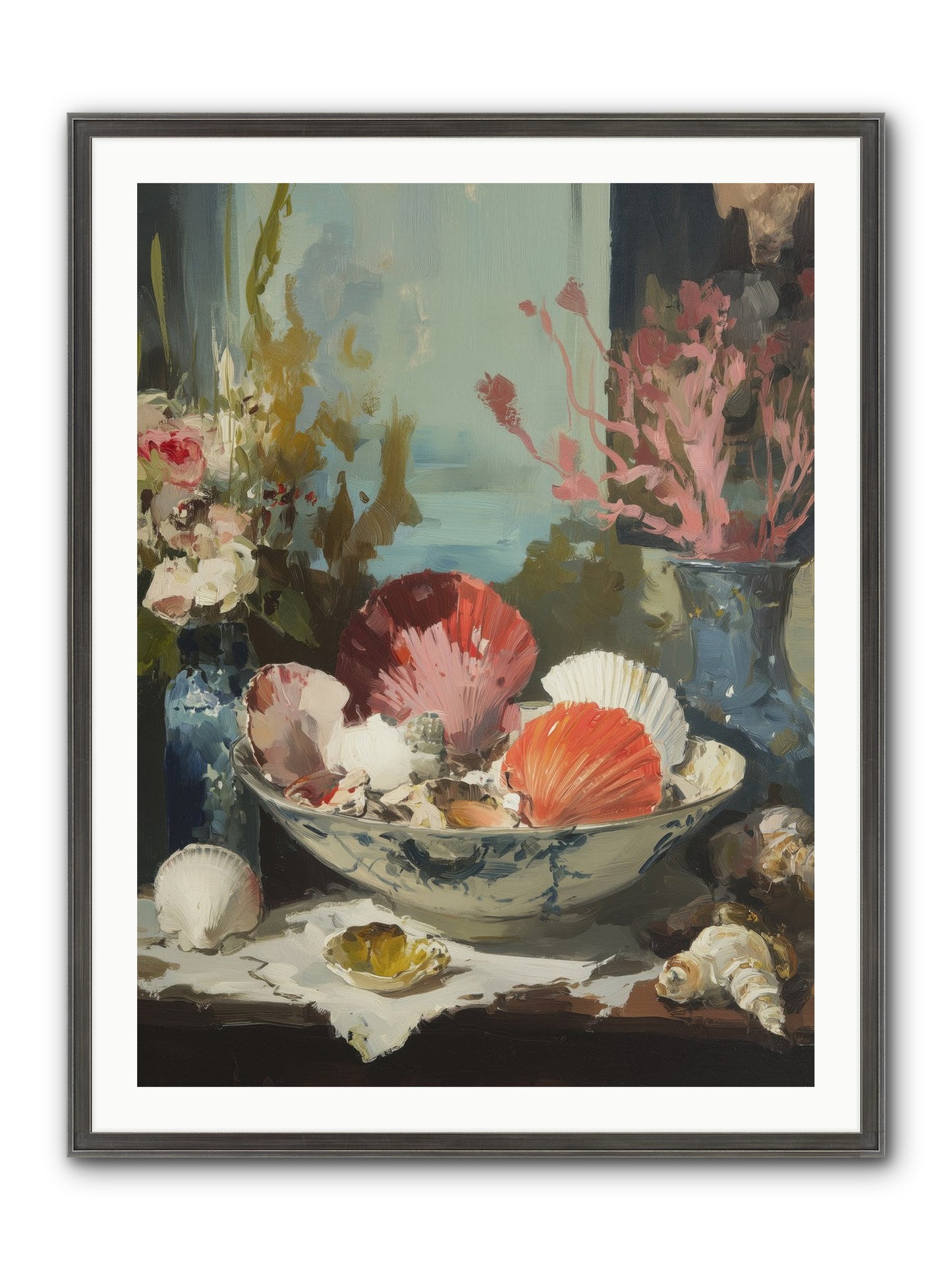Sea Songs Framed Print - Slimwoods Black/Silver 30x40