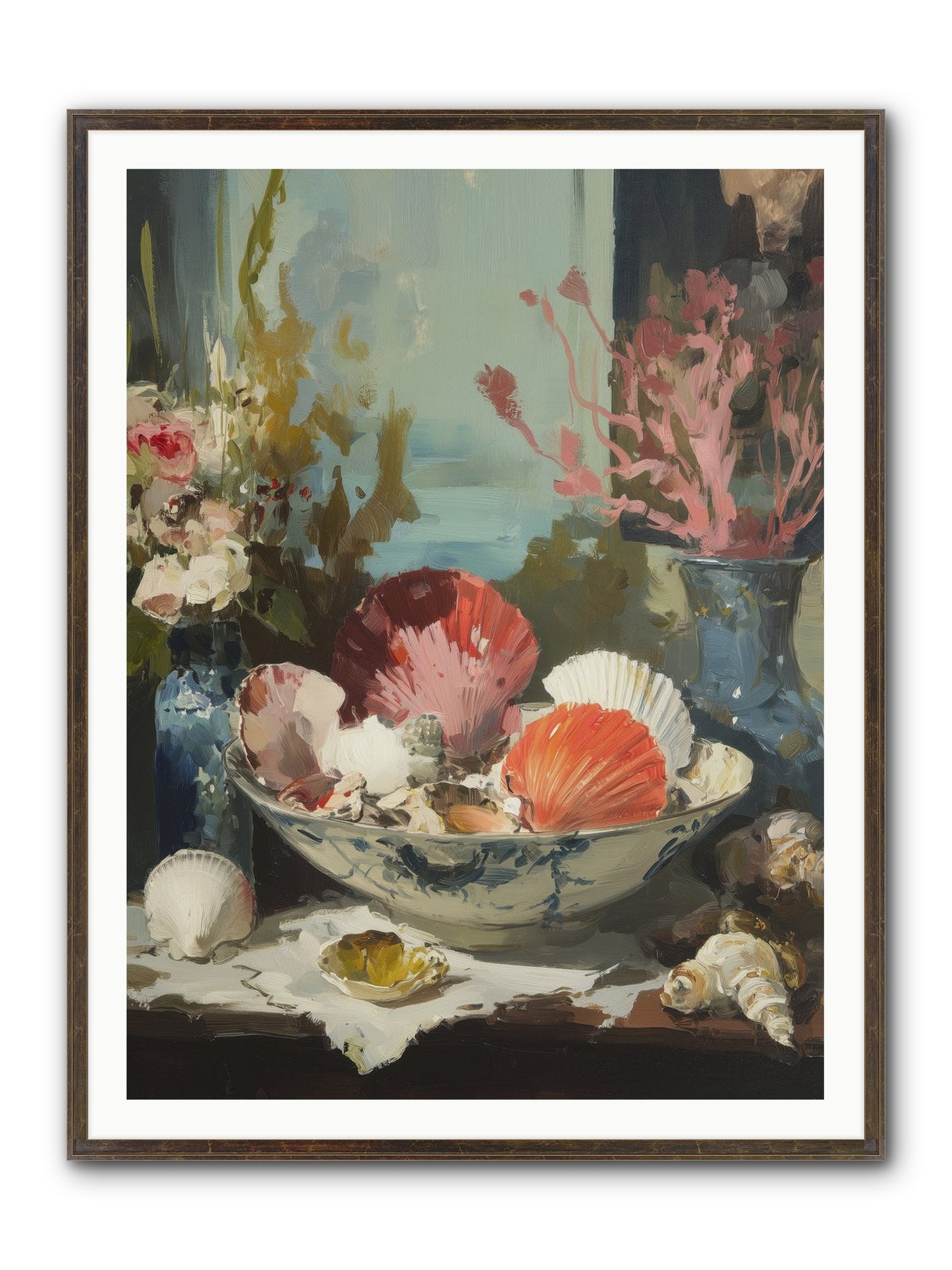Sea Songs Framed Print - Slimwoods Black/Gold 36x48