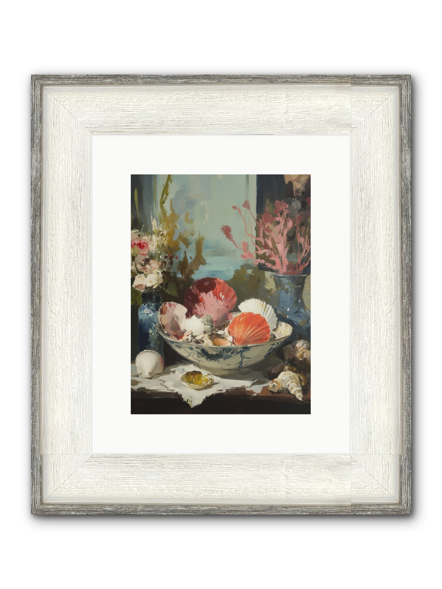 Sea Songs Framed Print - Driftwood White 9x12