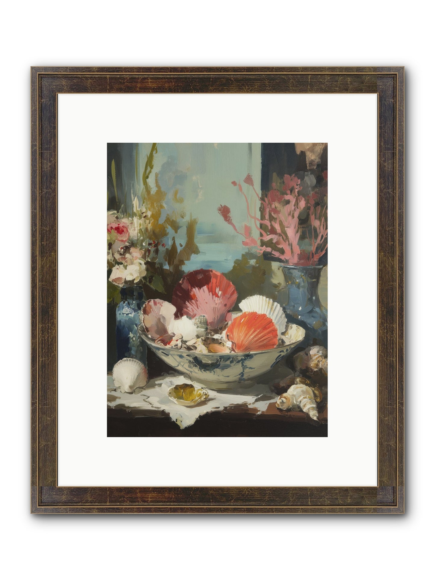 Sea Songs Framed Print - Slimwoods Black/Gold 9x12