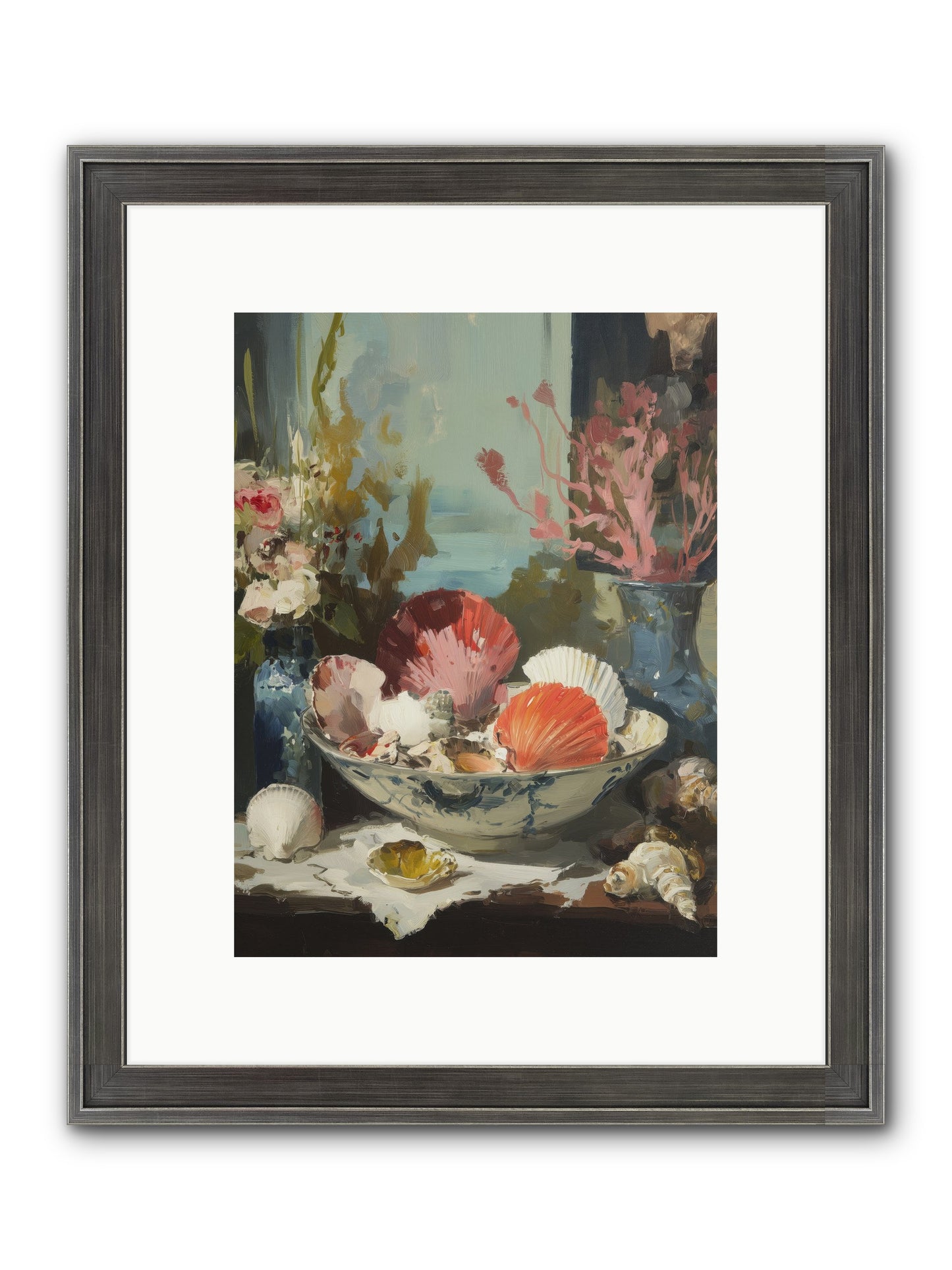 Sea Songs Framed Print - Slimwoods Black/Silver 9x12