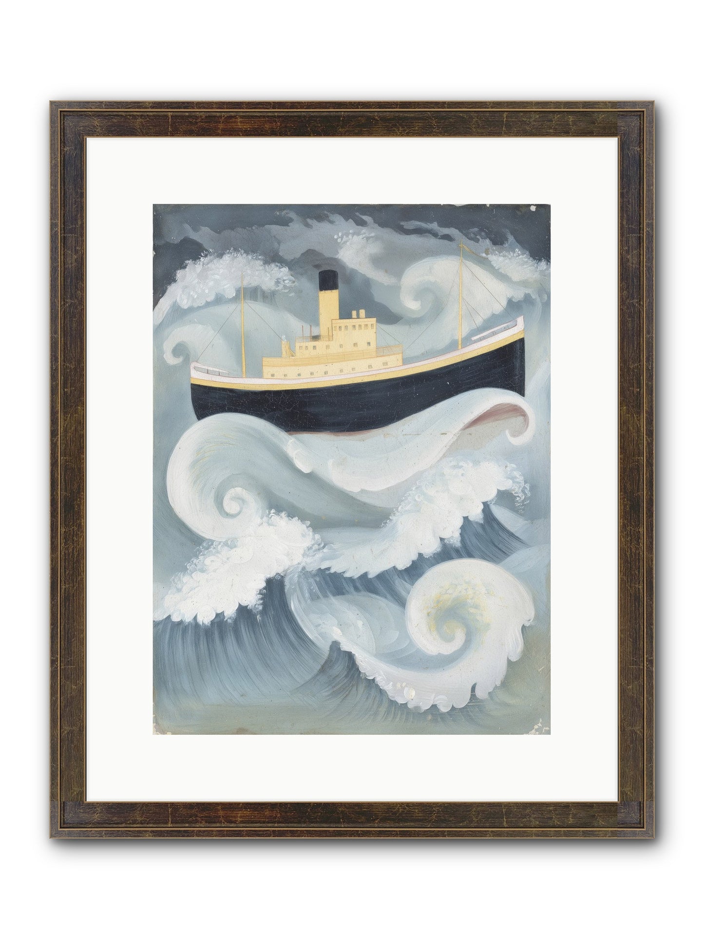 Sea Voyager Framed Print - Slimwoods Black/Gold 12x16