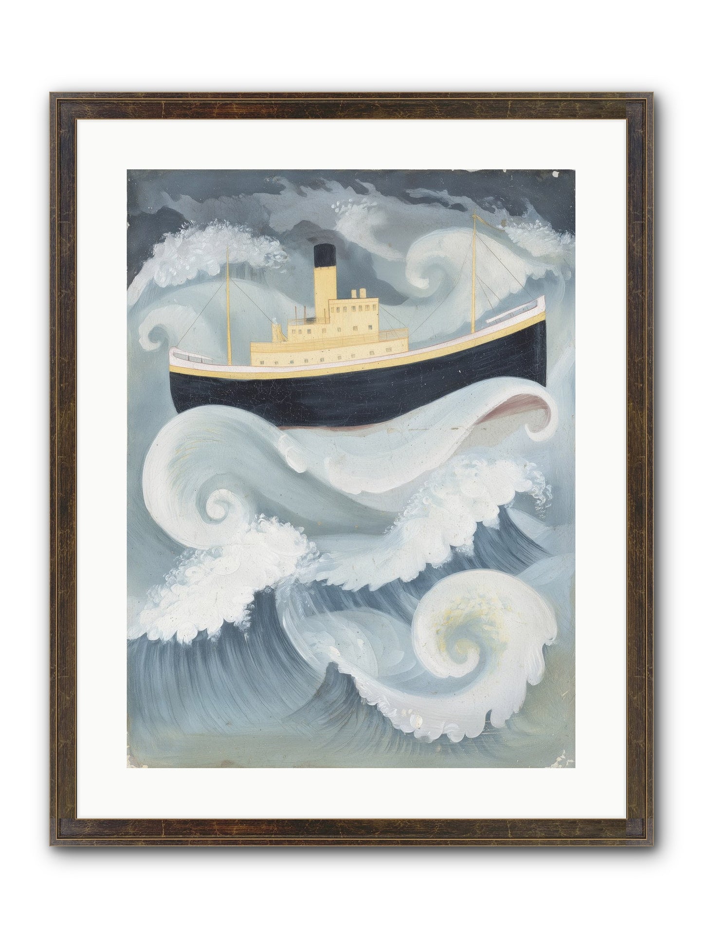 Sea Voyager Framed Print - Slimwoods Black/Gold 18x24