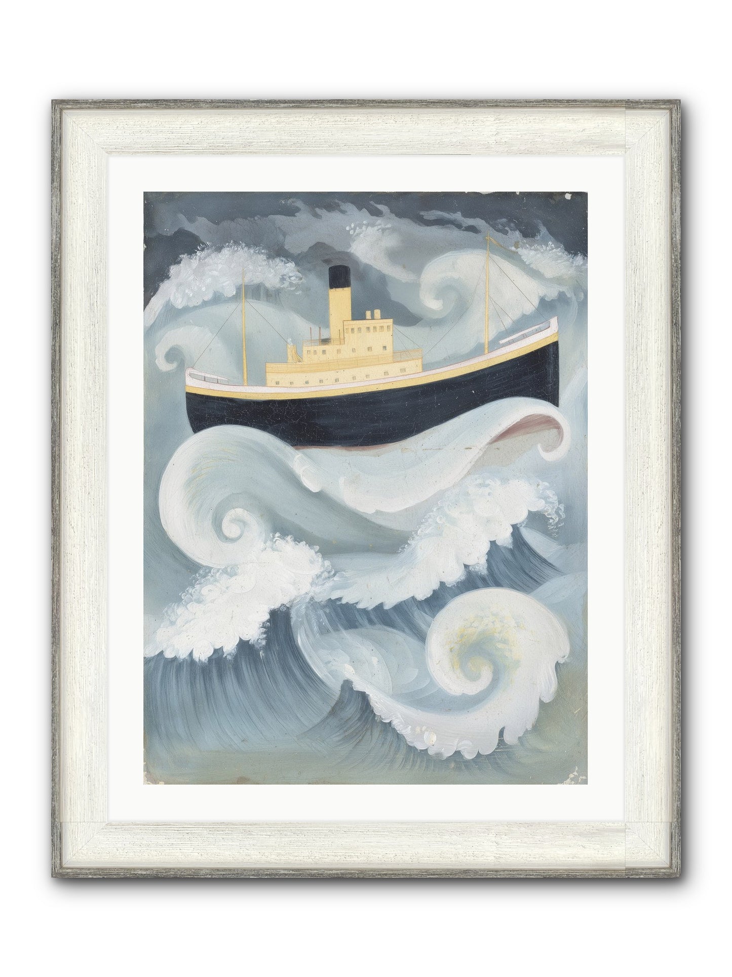 Sea Voyager Framed Print - Driftwood White 24x32
