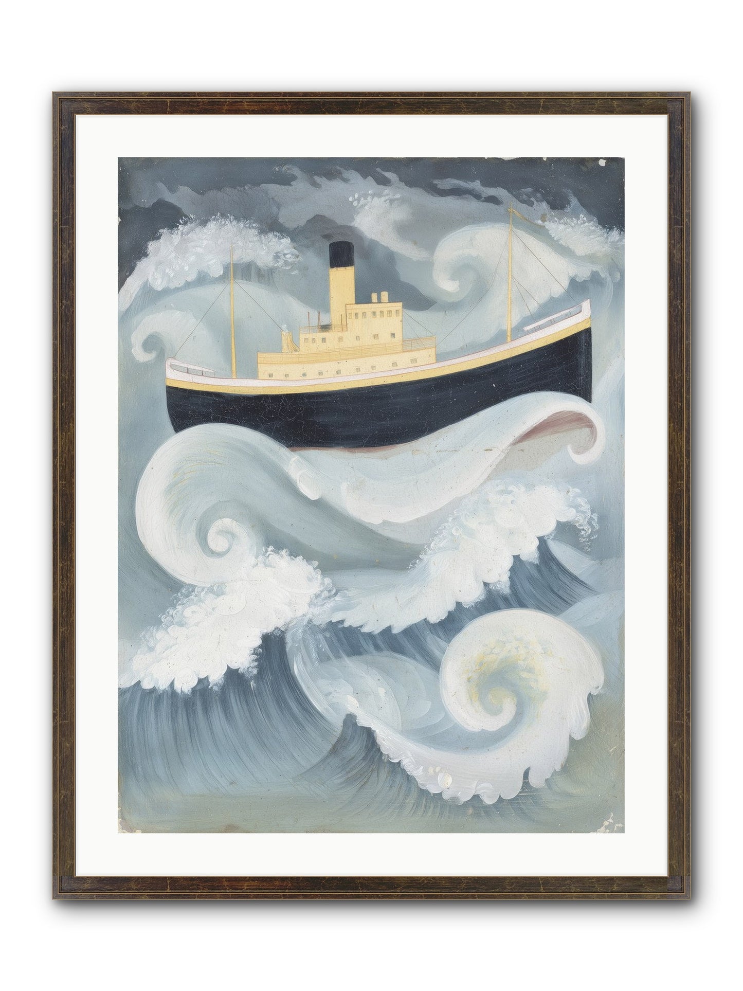 Sea Voyager Framed Print - Slimwoods Black/Gold 24x32