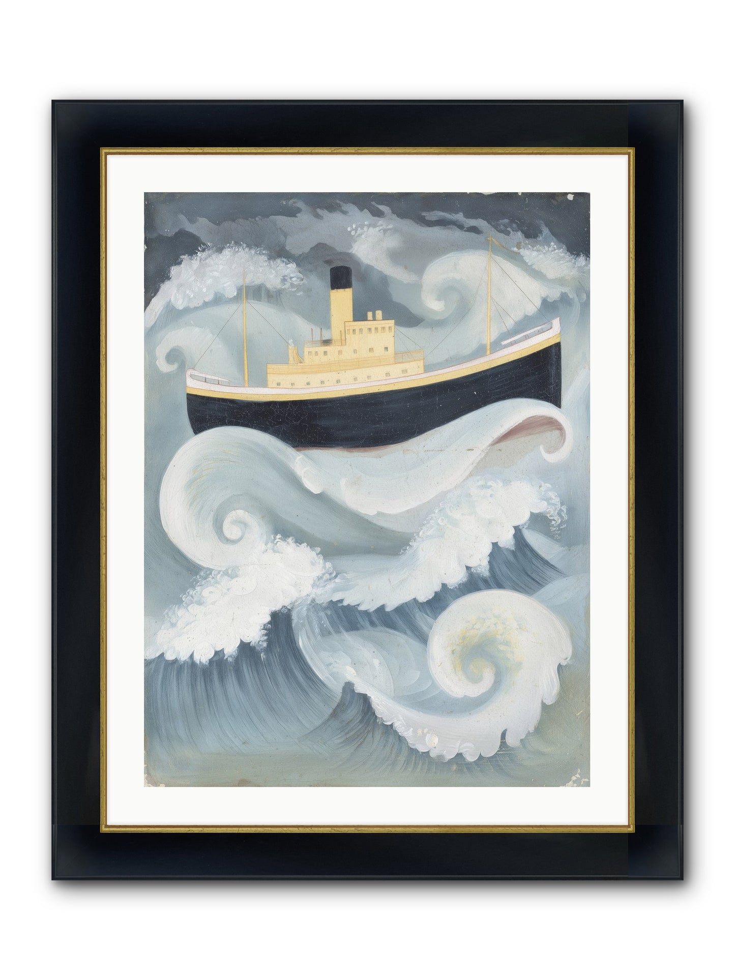 Sea Voyager Framed Print - Wide Black w/Gold 24x32