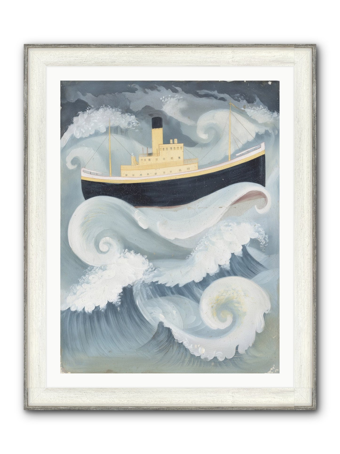 Sea Voyager Framed Print - Driftwood White 30x40
