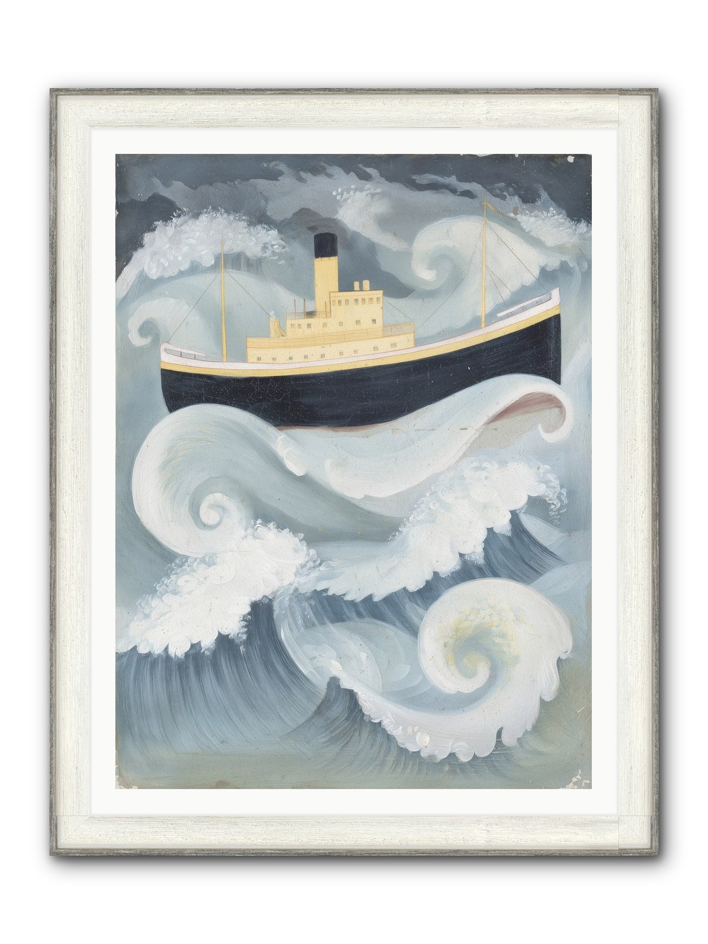 Sea Voyager Framed Print - Driftwood White 36x48