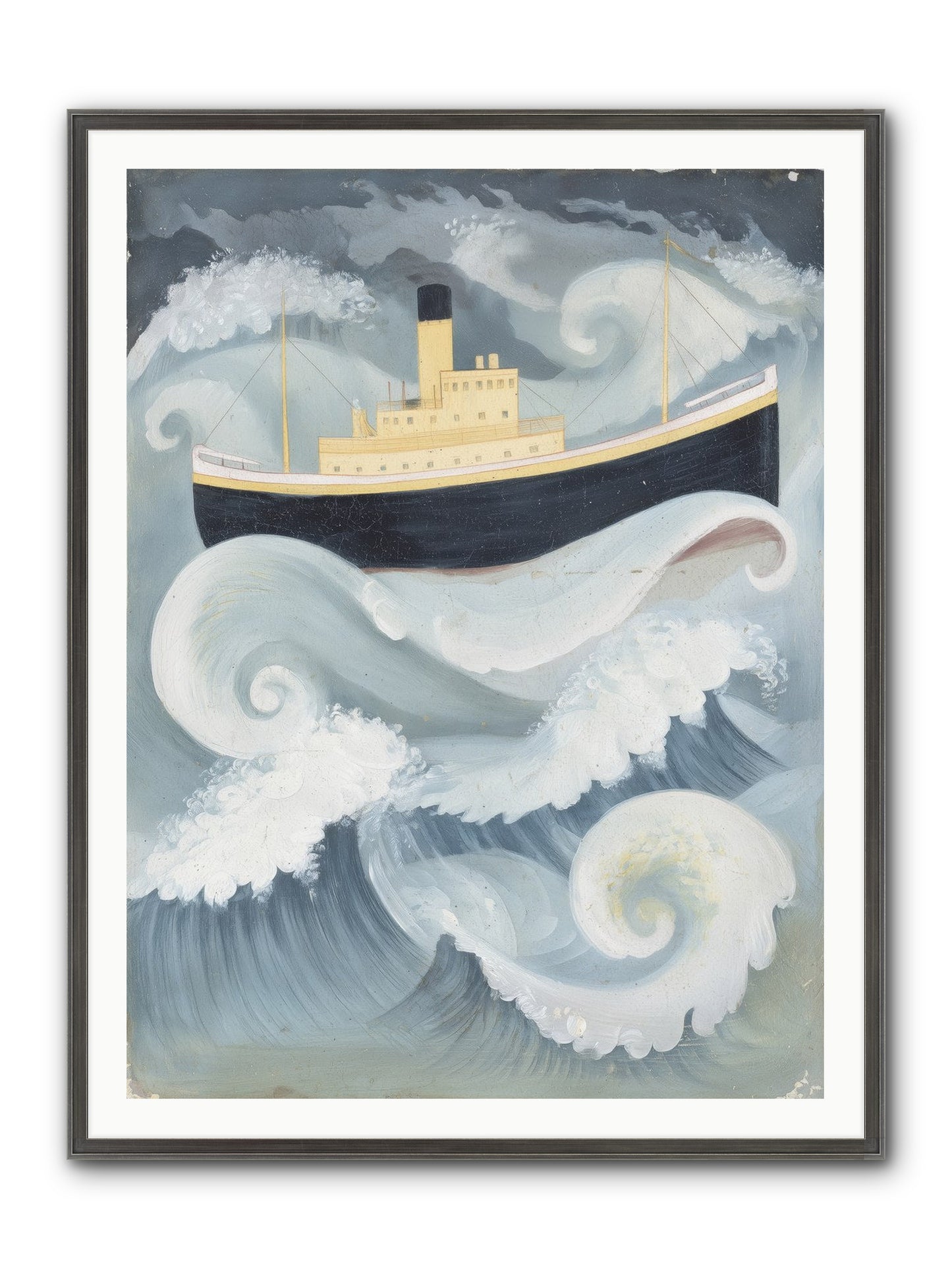Sea Voyager Framed Print - Slimwoods Black/Silver 36x48