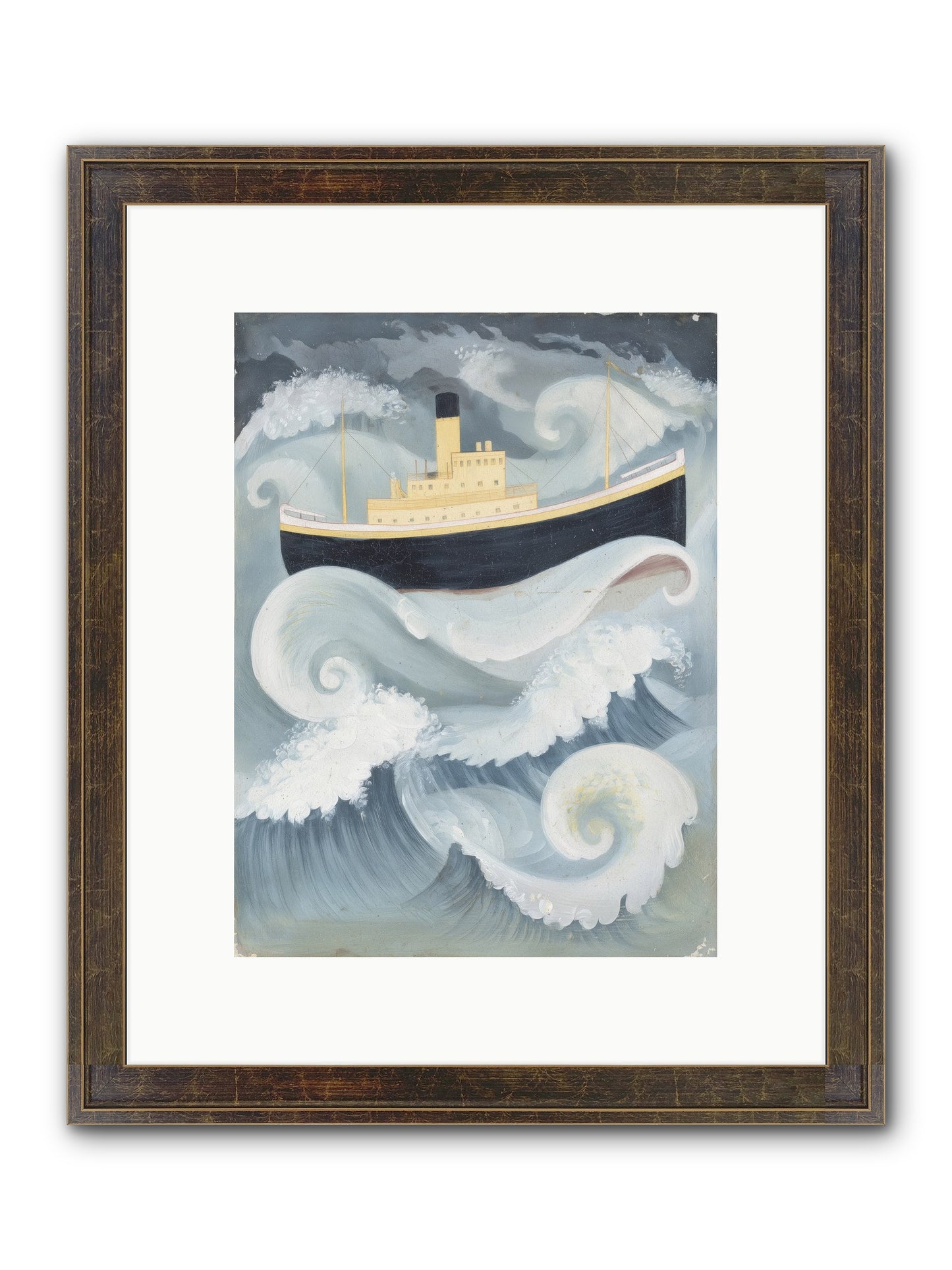 Sea Voyager Framed Print - Slimwoods Black/Gold 9x12