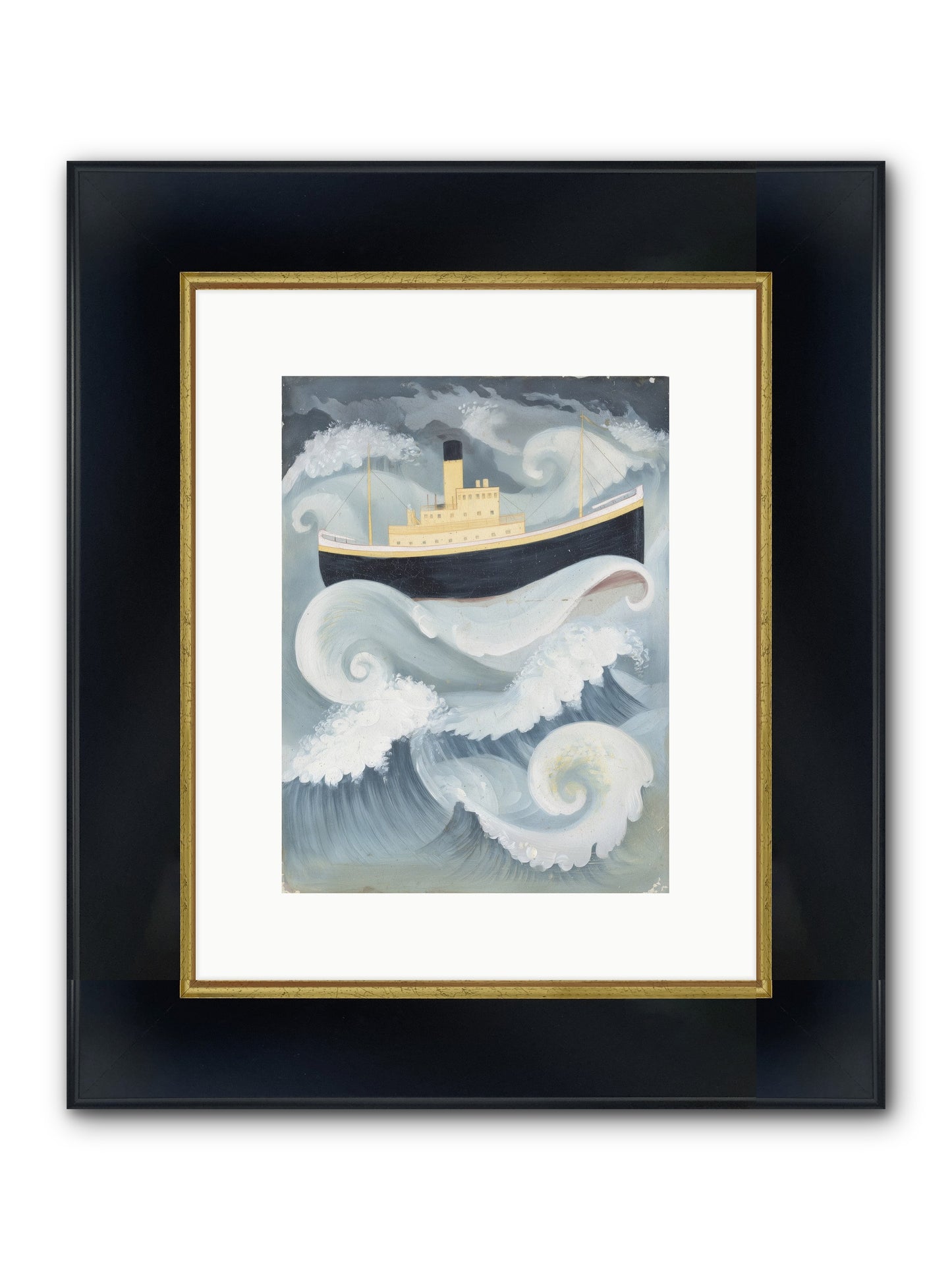 Sea Voyager Framed Print - Wide Black w/Gold 9x12