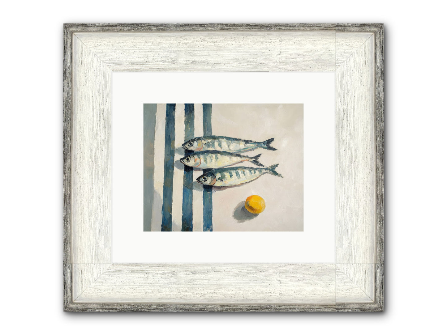 Seas Of Sussex Framed Print - Driftwood White 10x8