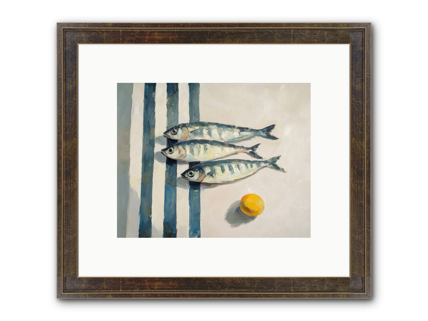 Seas Of Sussex Framed Print - Slimwoods Black/Gold 10x8