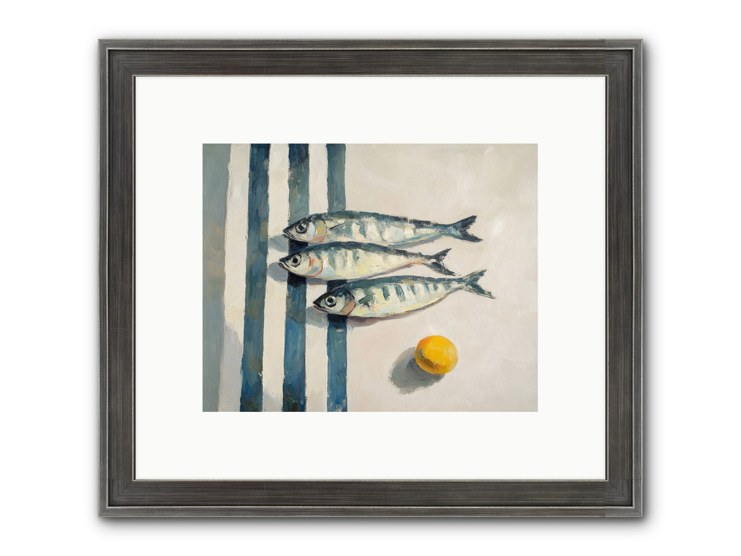 Seas Of Sussex Framed Print - Slimwoods Black/Silver 10x8