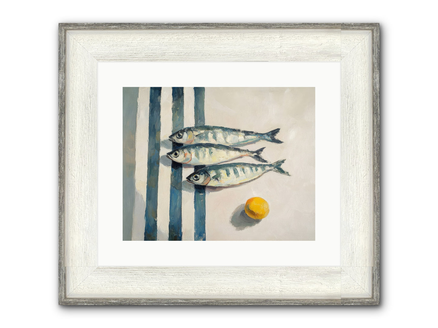 Seas Of Sussex Framed Print - Driftwood White 15x12