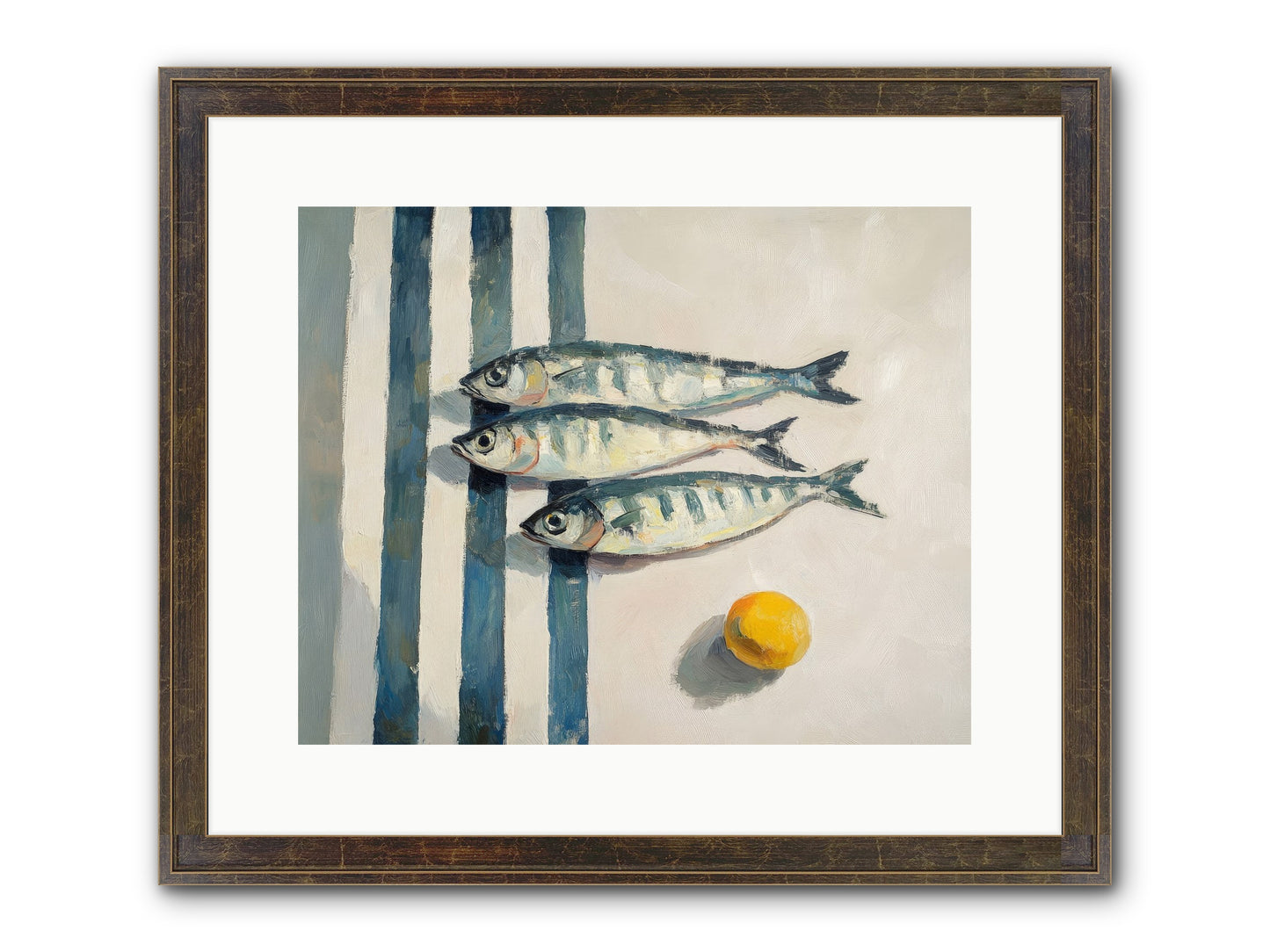 Seas Of Sussex Framed Print - Slimwoods Black/Gold 15x12
