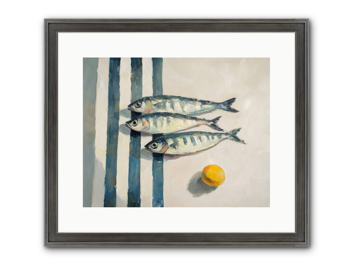 Seas Of Sussex Framed Print - Slimwoods Black/Silver 15x12