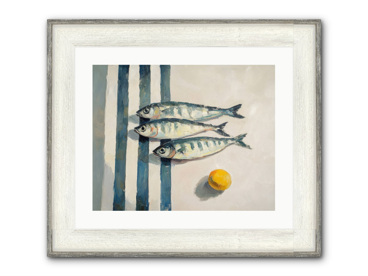 Seas Of Sussex Framed Print - Driftwood White 20x16