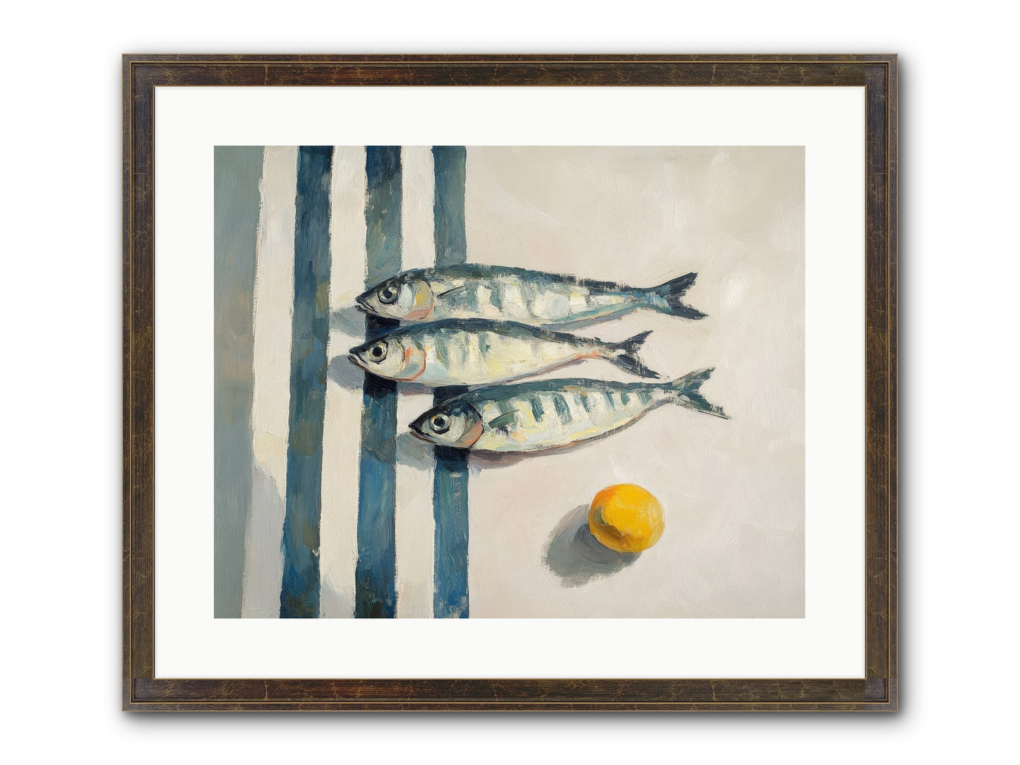 Seas Of Sussex Framed Print - Slimwoods Black/Gold 20x16