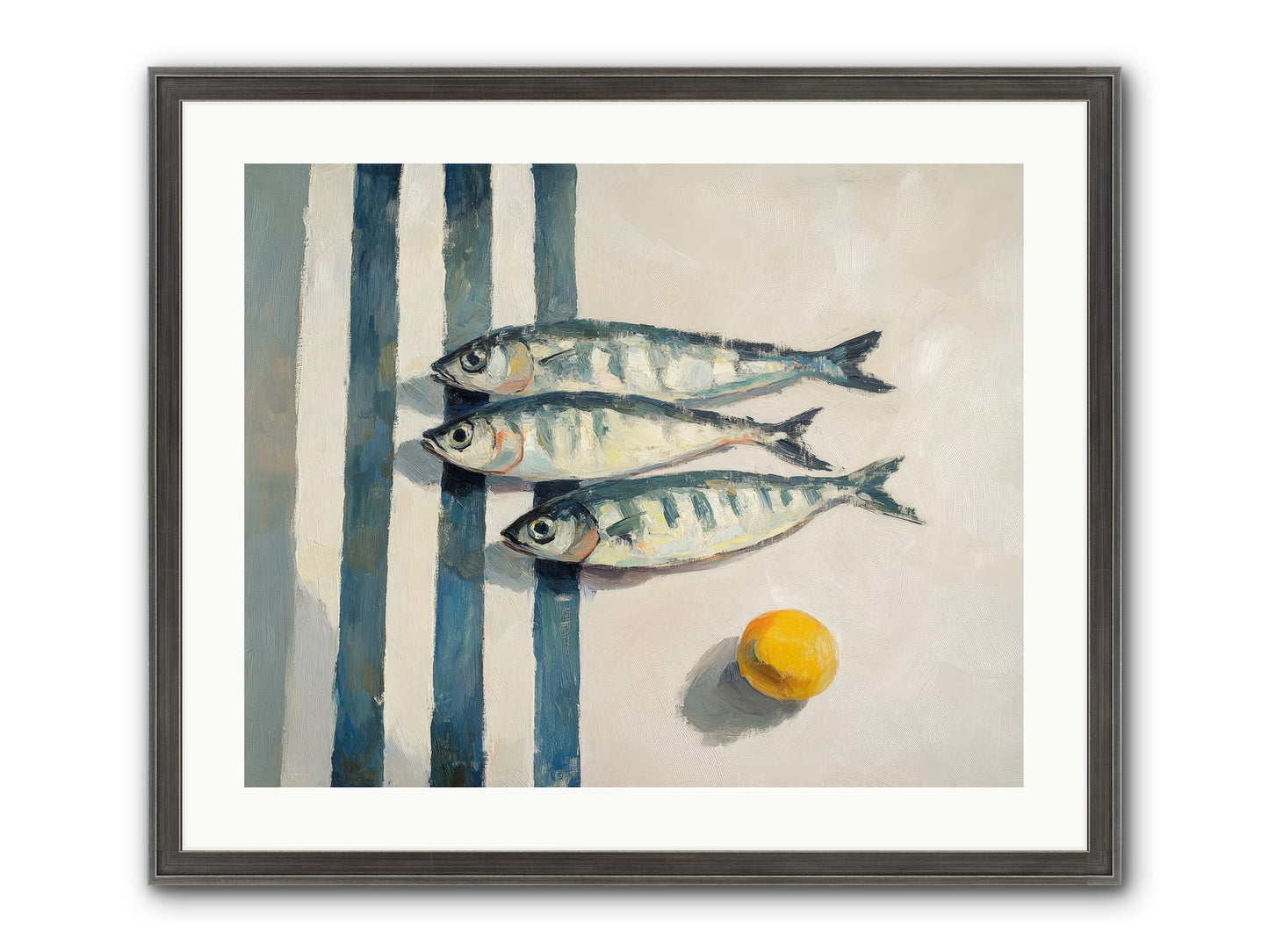 Seas Of Sussex Framed Print - Slimwoods Black/Silver 25x20