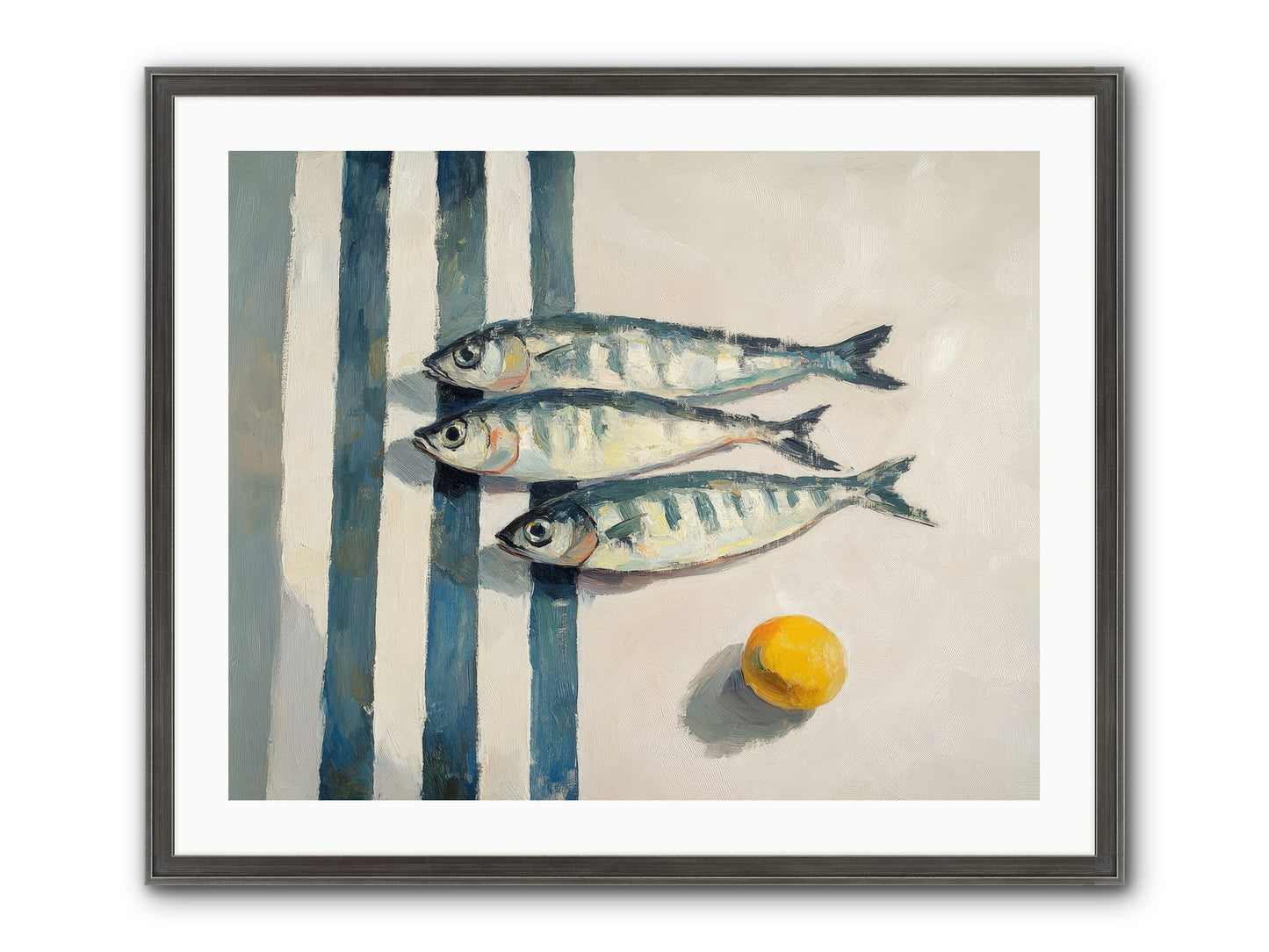 Seas Of Sussex Framed Print - Slimwoods Black/Silver 30x24