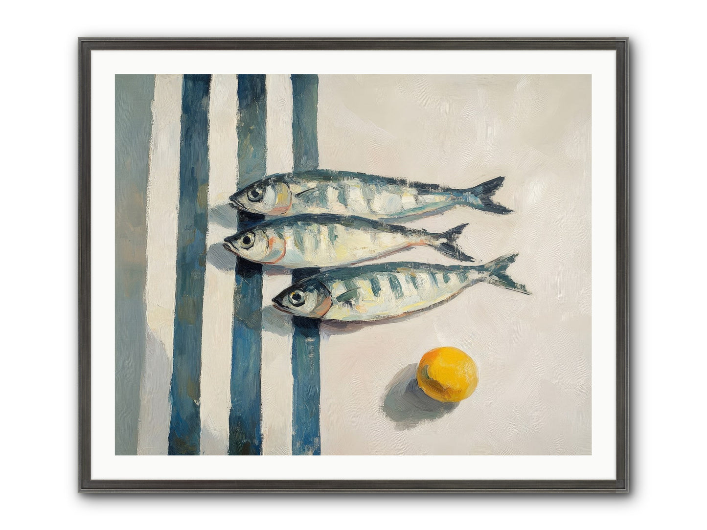 Seas Of Sussex Framed Print - Slimwoods Black/Silver 40x32