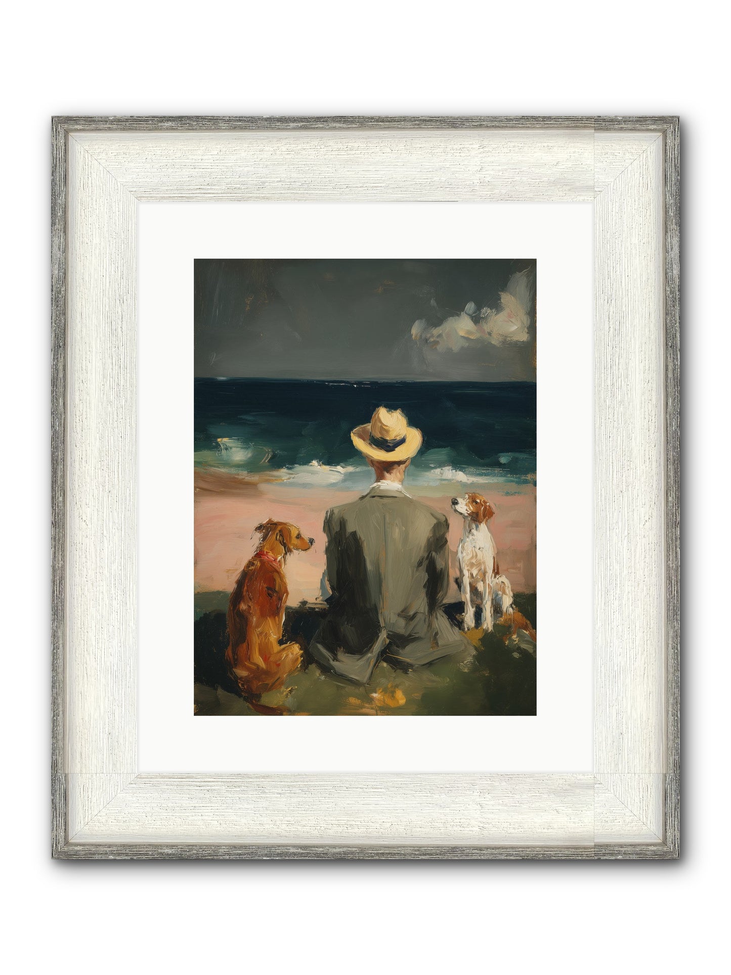Seashell Memories Framed Print - Driftwood White 12x16