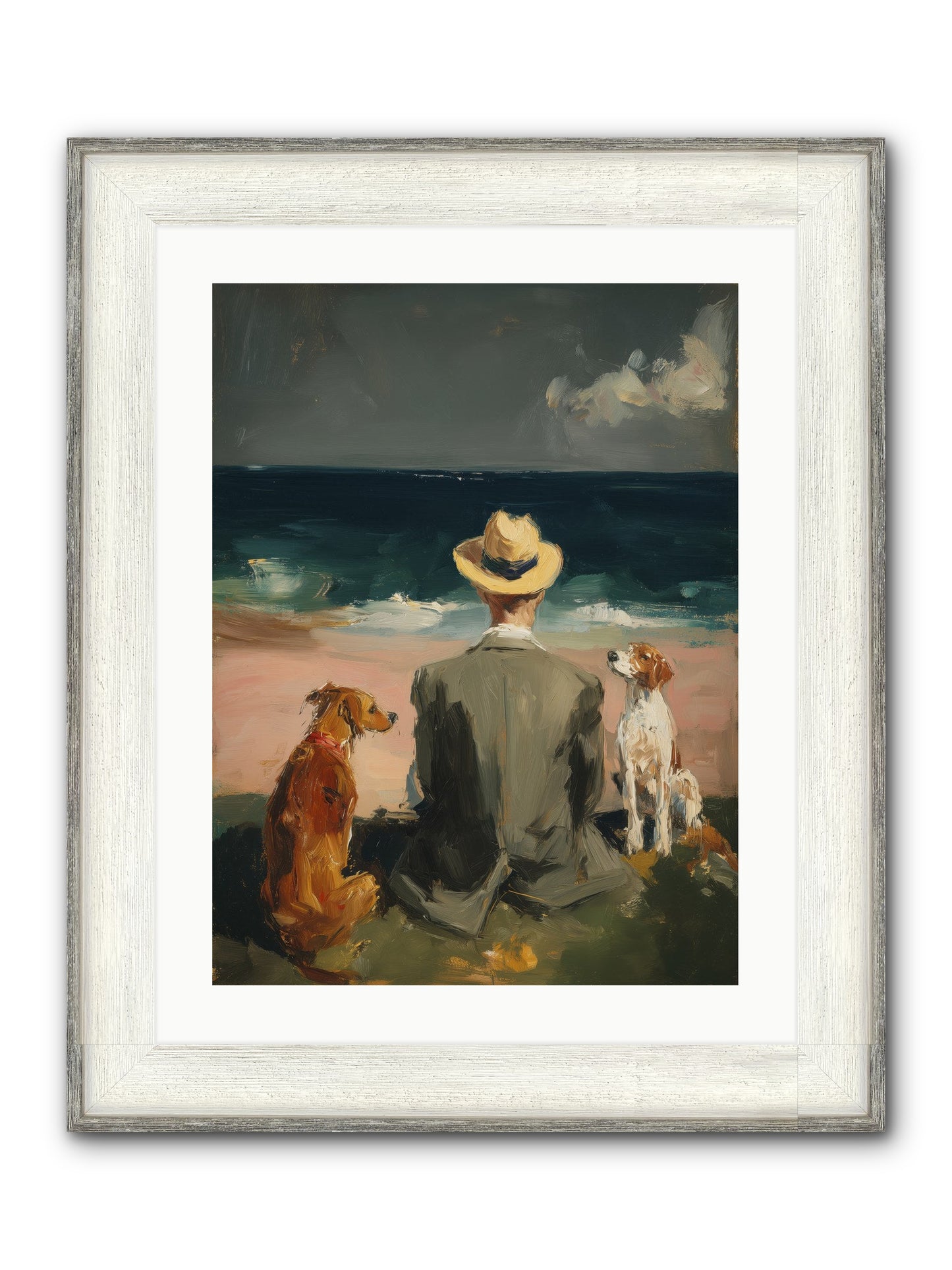 Seashell Memories Framed Print - Driftwood White 18x24