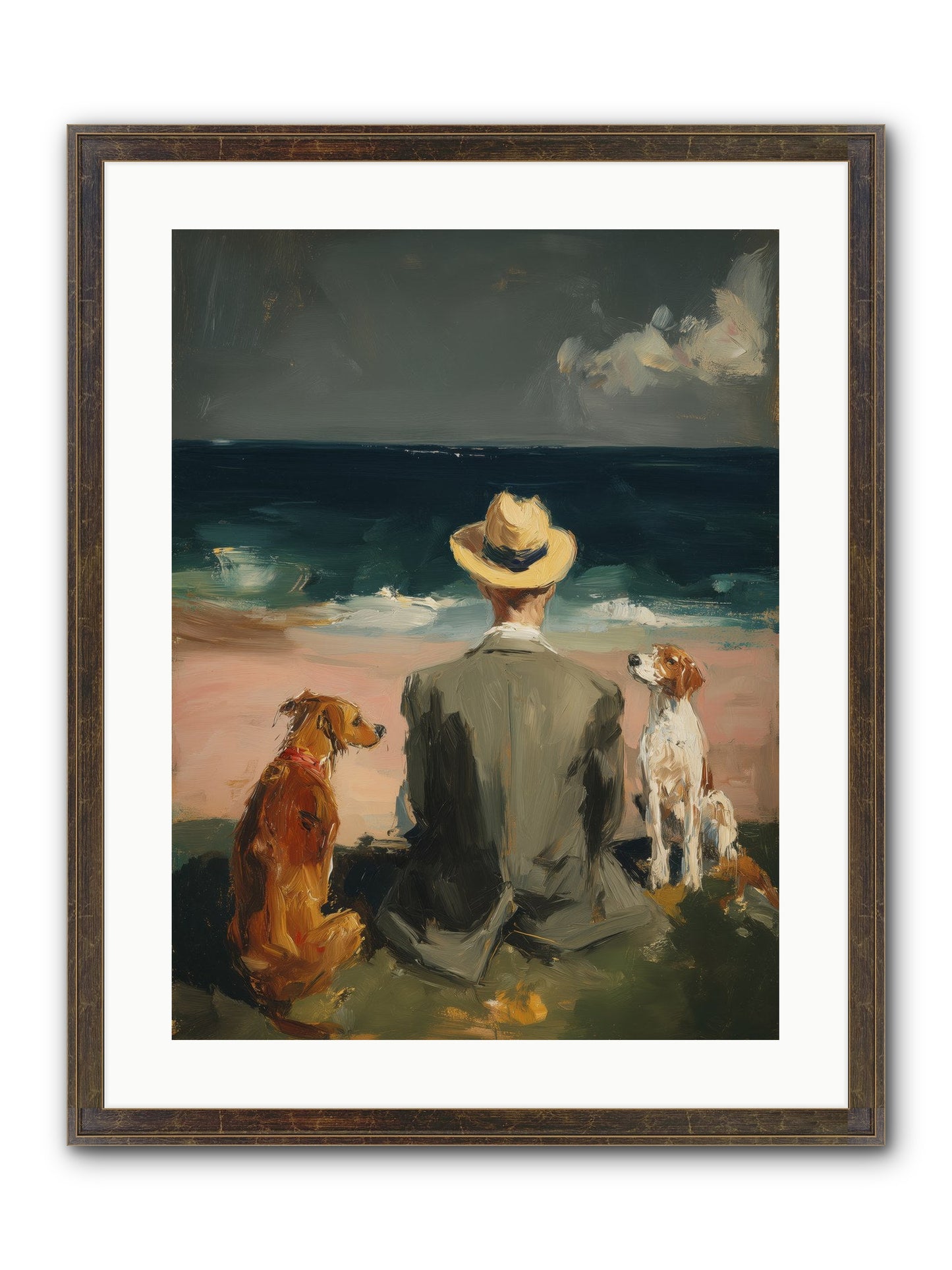 Seashell Memories Framed Print - Slimwoods Black/Gold 18x24