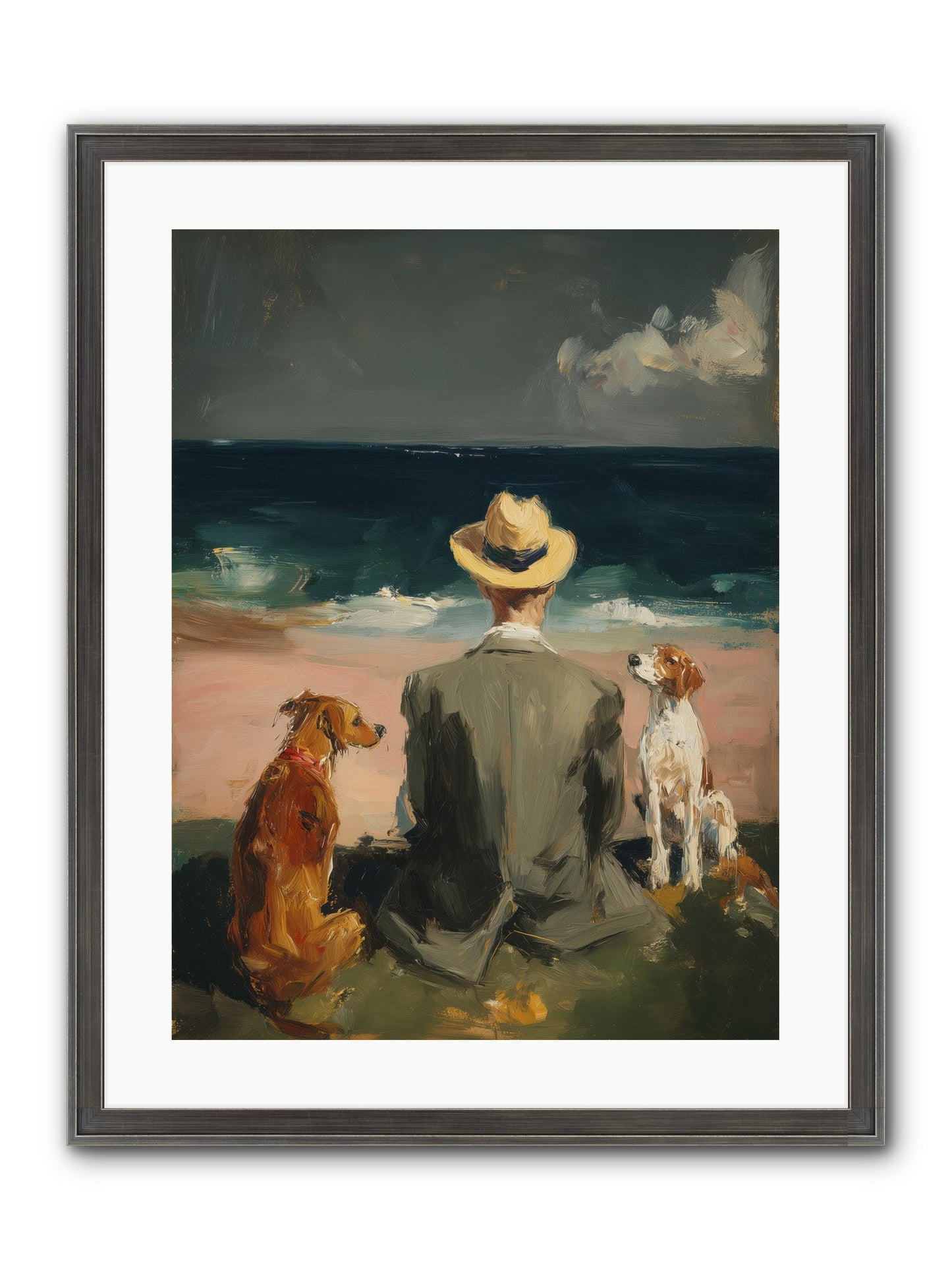 Seashell Memories Framed Print - Slimwoods Black/Silver 18x24