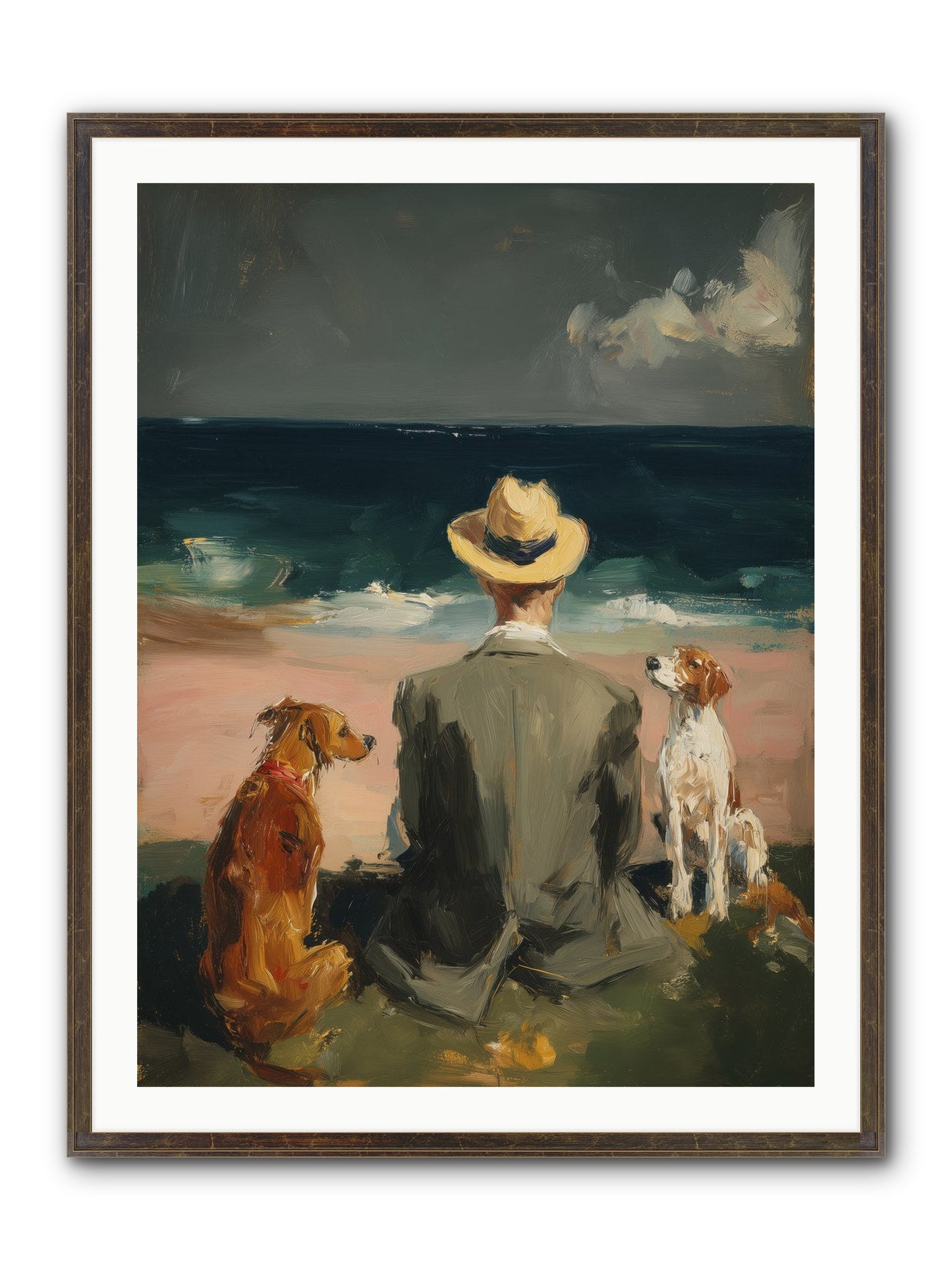 Seashell Memories Framed Print - Slimwoods Black/Gold 30x40