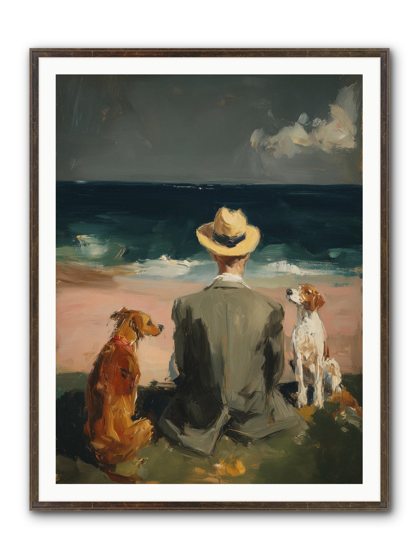 Seashell Memories Framed Print - Slimwoods Black/Gold 36x48