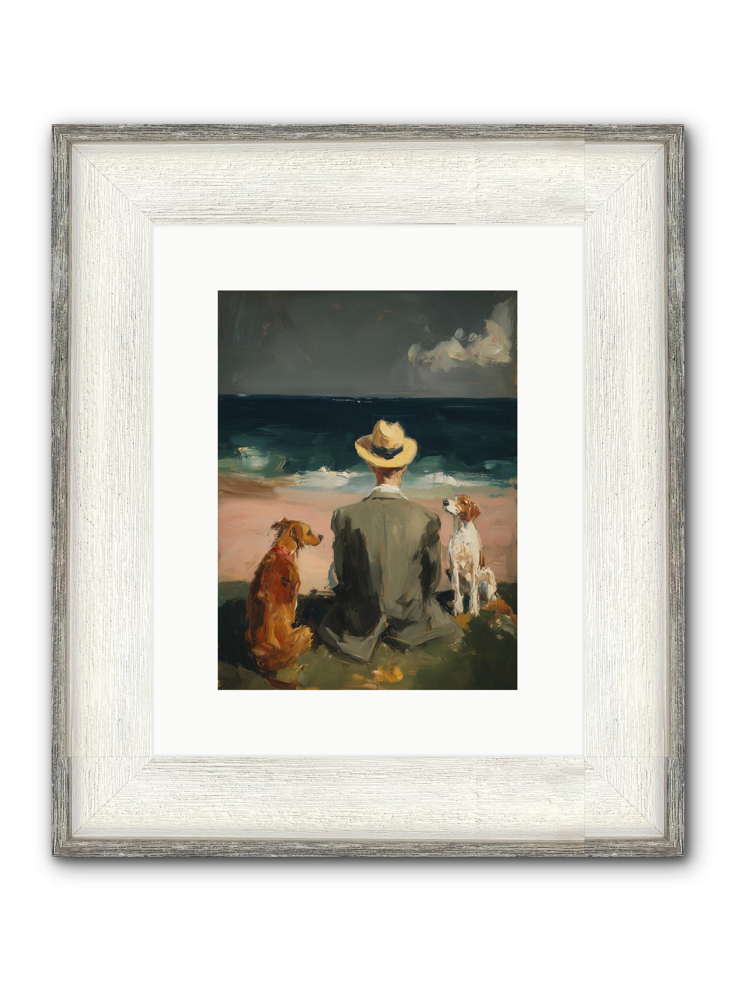 Seashell Memories Framed Print - Driftwood White 9x12