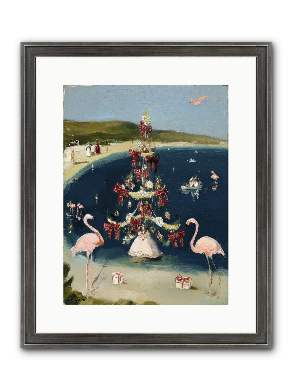 Seashells & Sleigh Bells Framed Print - Slimwoods Black/Silver 12x16