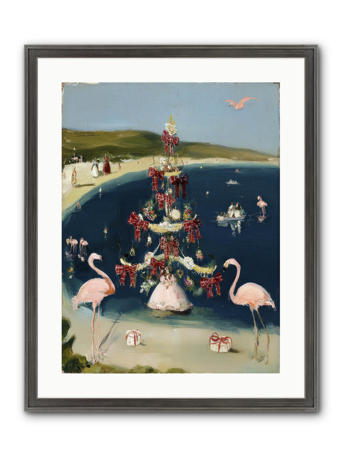 Seashells & Sleigh Bells Framed Print - Slimwoods Black/Silver 18x24