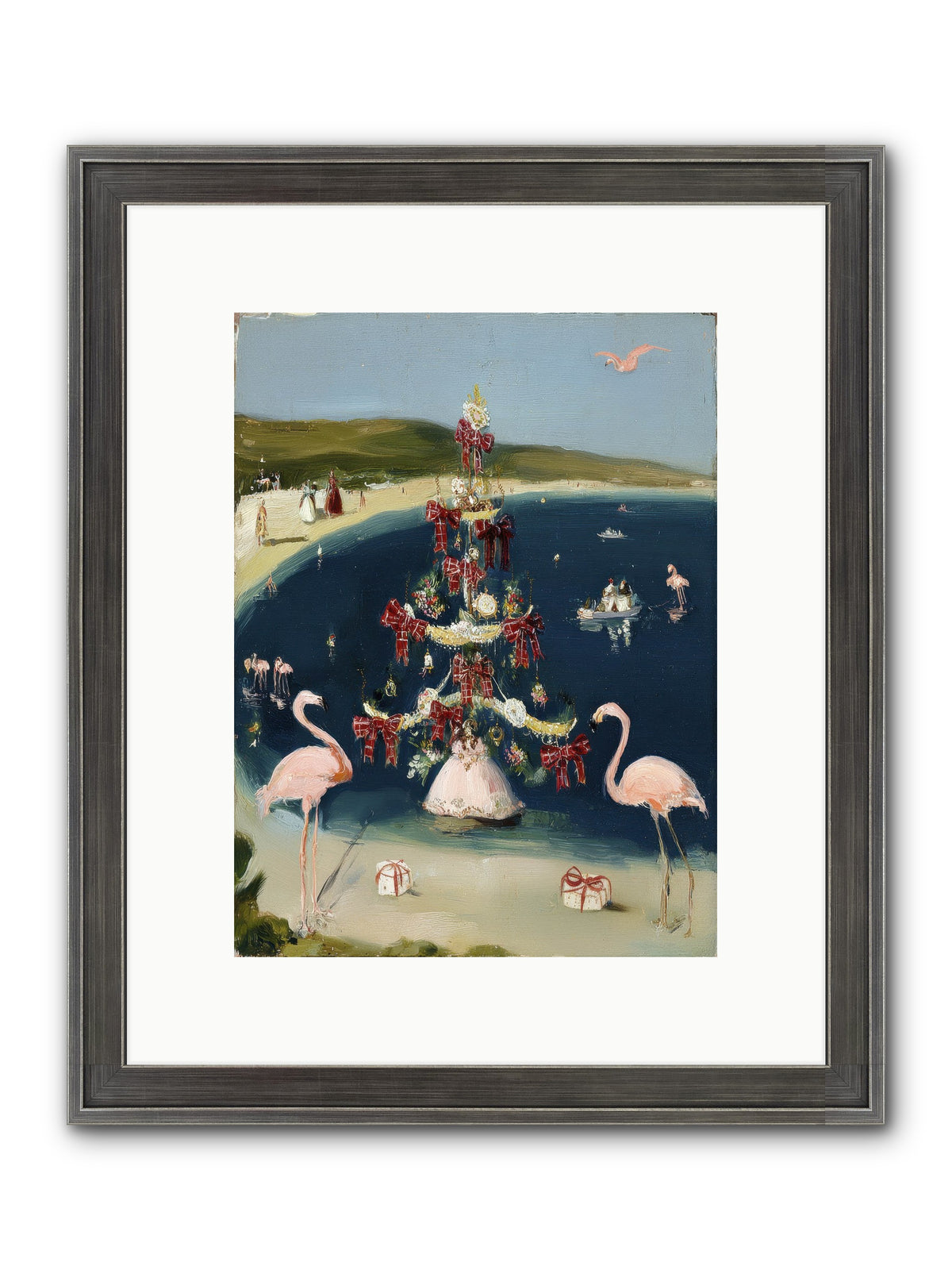 Seashells & Sleigh Bells Framed Print - Slimwoods Black/Silver 9x12