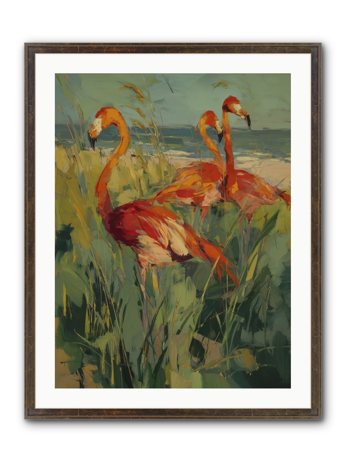 Seaside Meadow Framed Print - Slimwoods Black/Gold 24x32