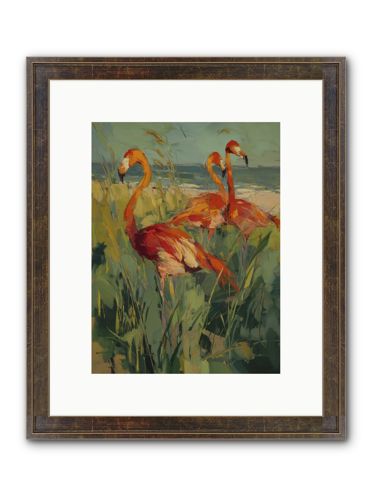 Seaside Meadow Framed Print - Slimwoods Black/Gold 9x12