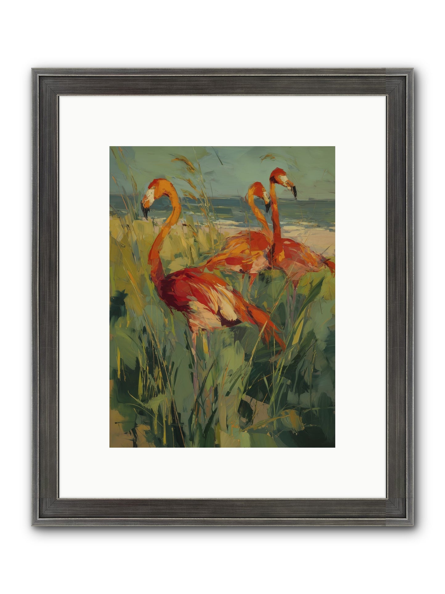 Seaside Meadow Framed Print - Slimwoods Black/Silver 9x12