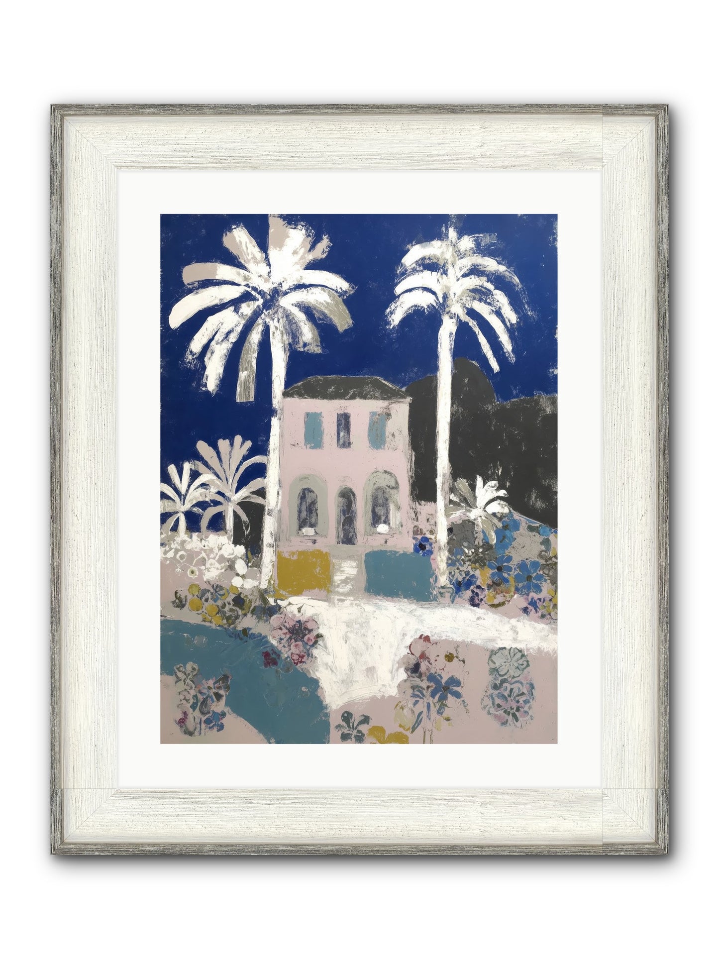 Seaside Sanctuary Framed Print - Driftwood White 18x24