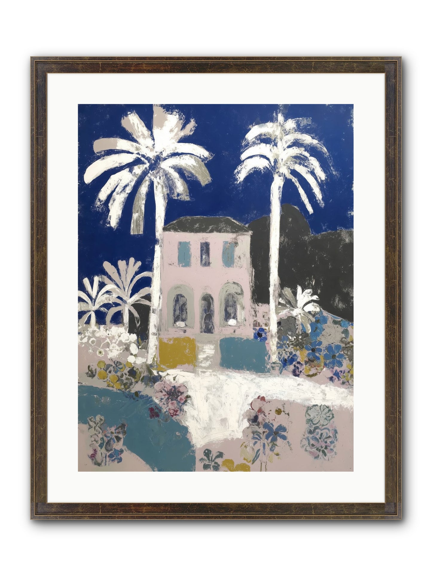 Seaside Sanctuary Framed Print - Slimwoods Black/Gold 18x24
