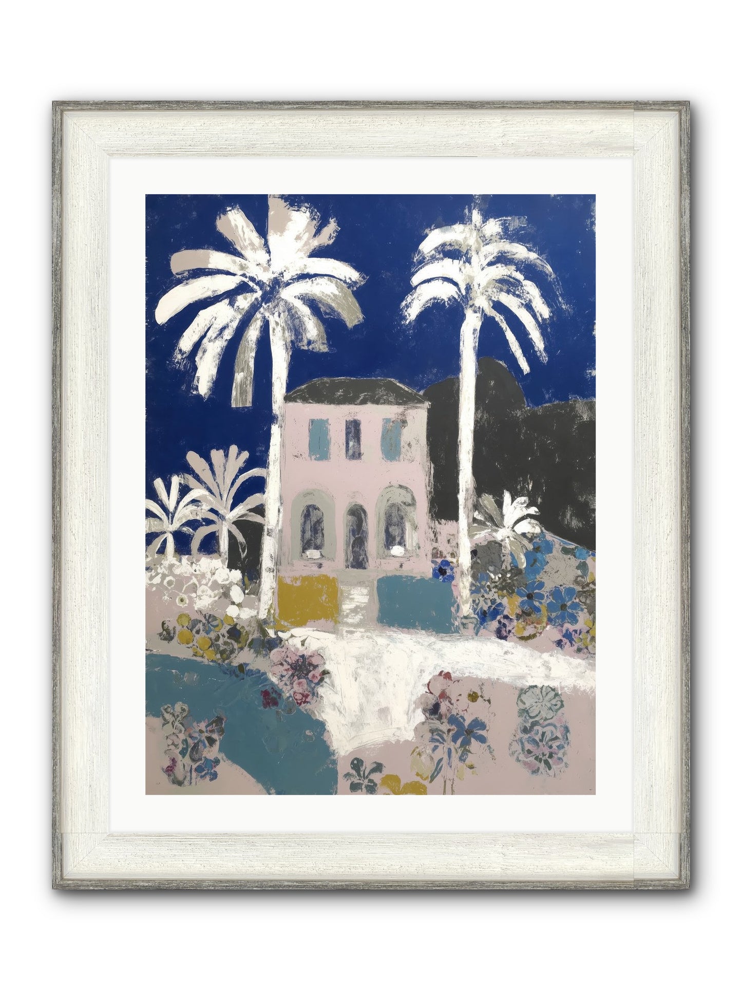 Seaside Sanctuary Framed Print - Driftwood White 24x32