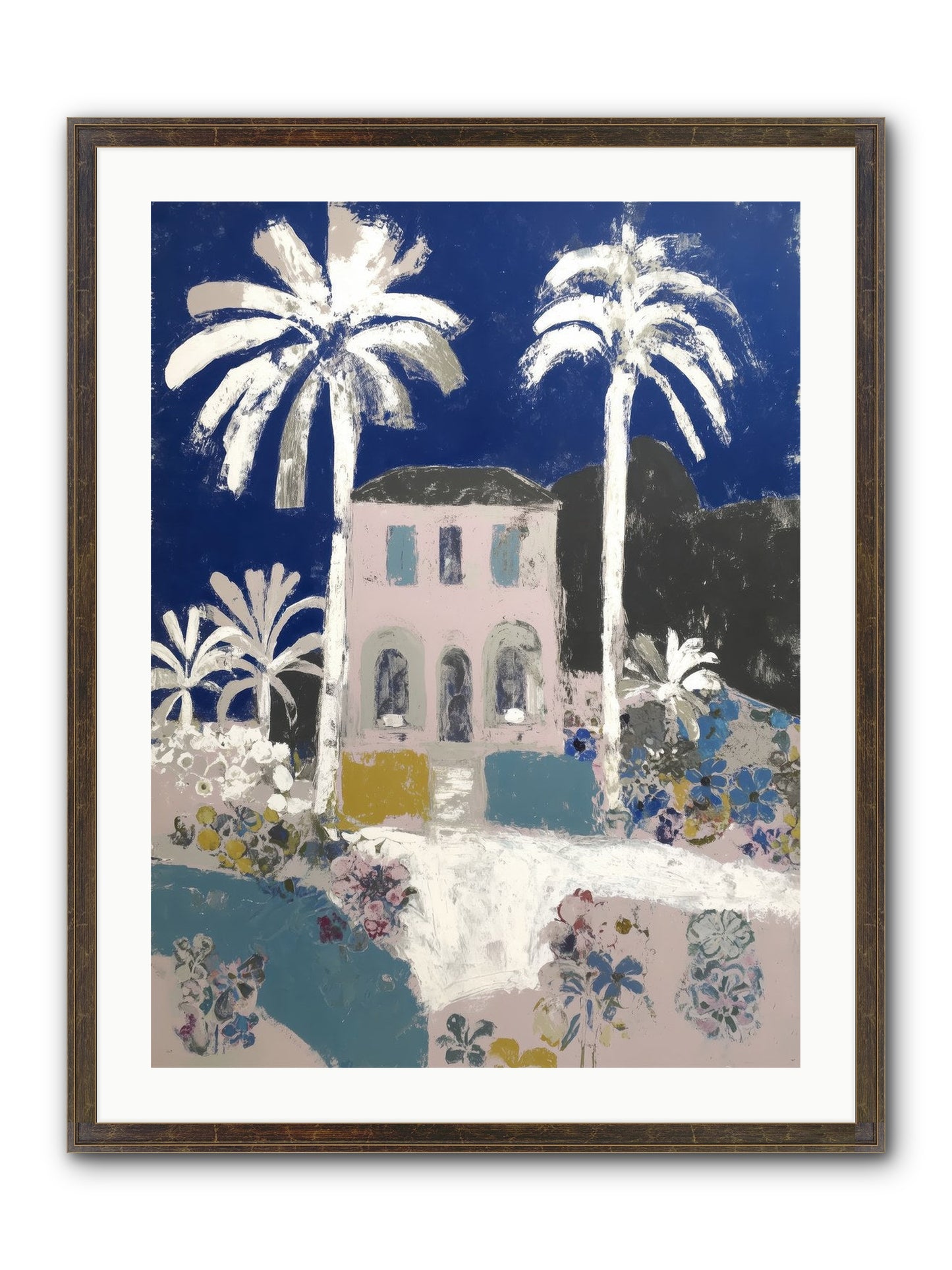 Seaside Sanctuary Framed Print - Slimwoods Black/Gold 24x32