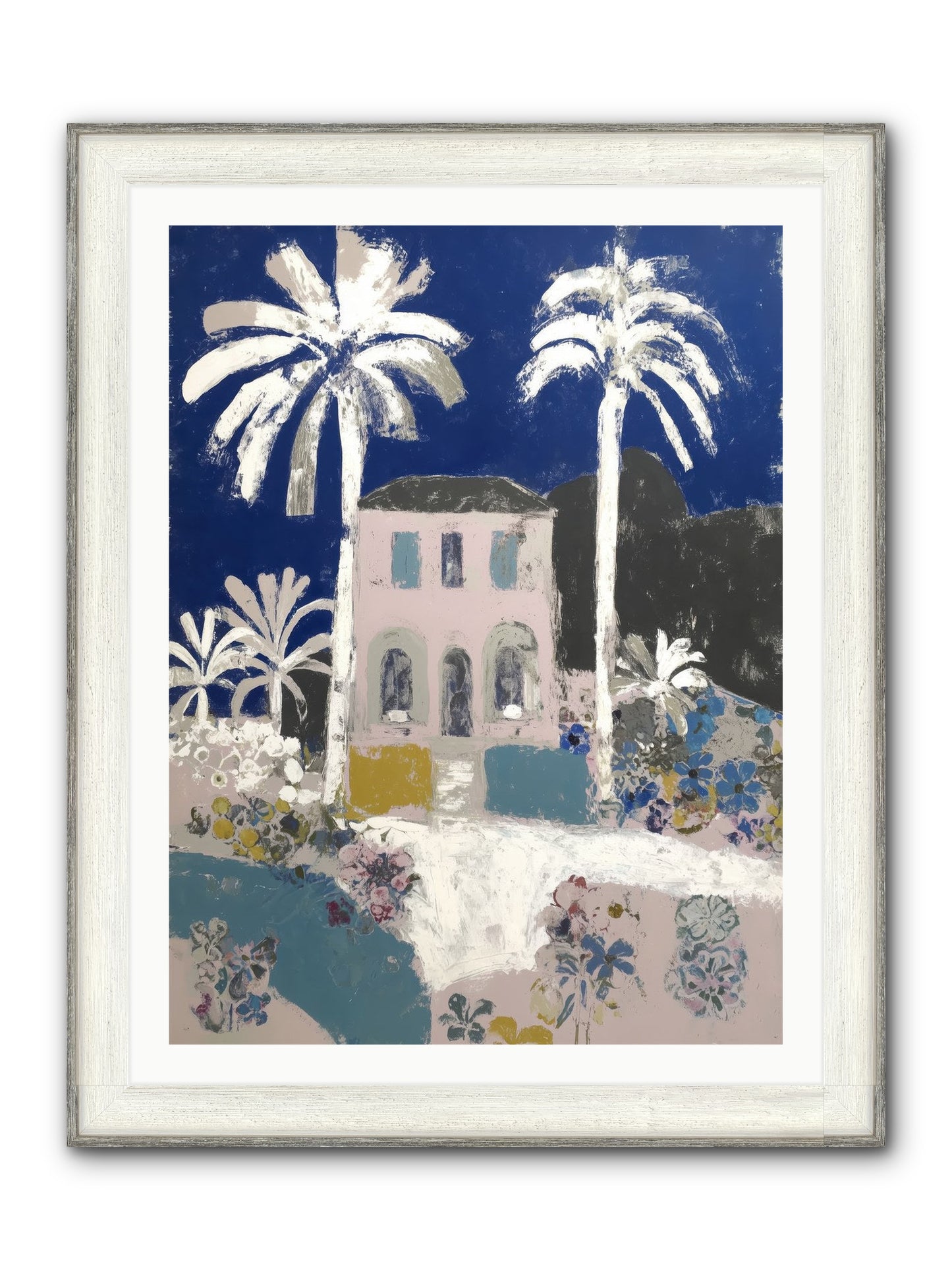 Seaside Sanctuary Framed Print - Driftwood White 30x40