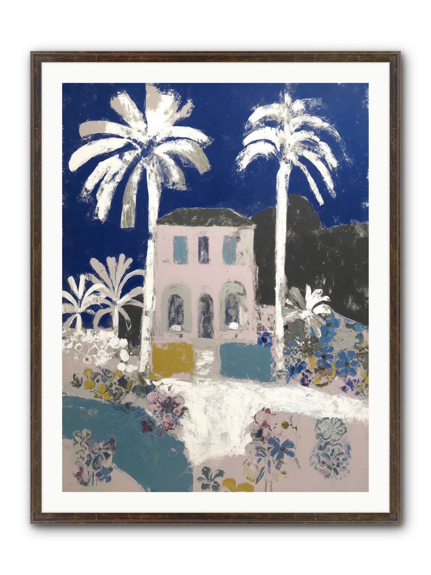 Seaside Sanctuary Framed Print - Slimwoods Black/Gold 30x40