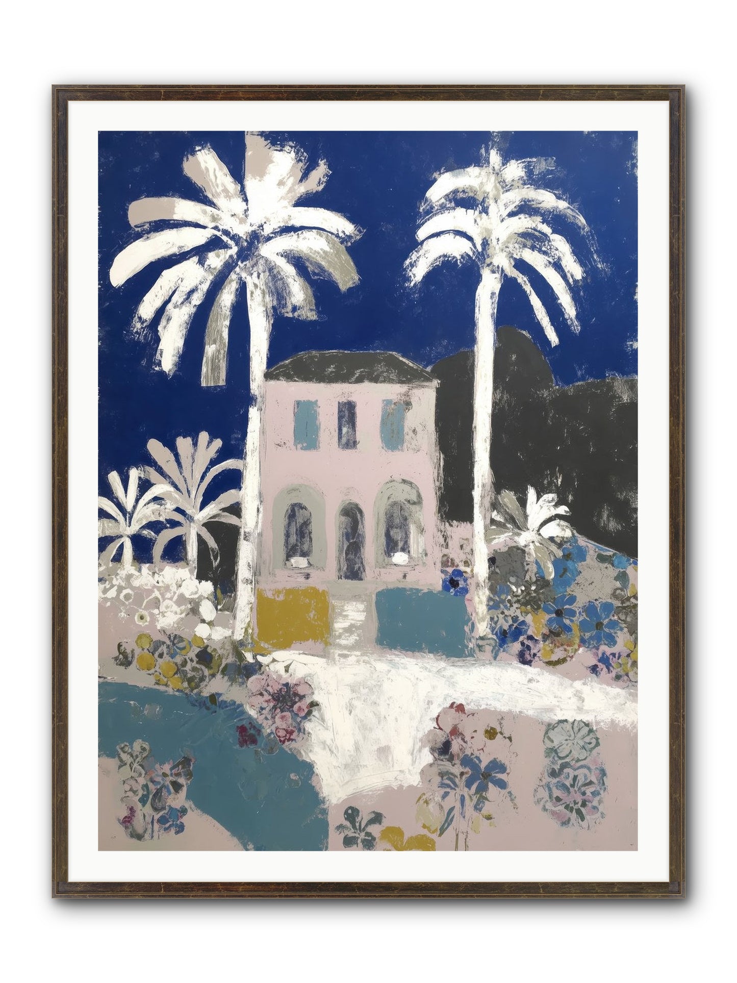 Seaside Sanctuary Framed Print - Slimwoods Black/Gold 36x48