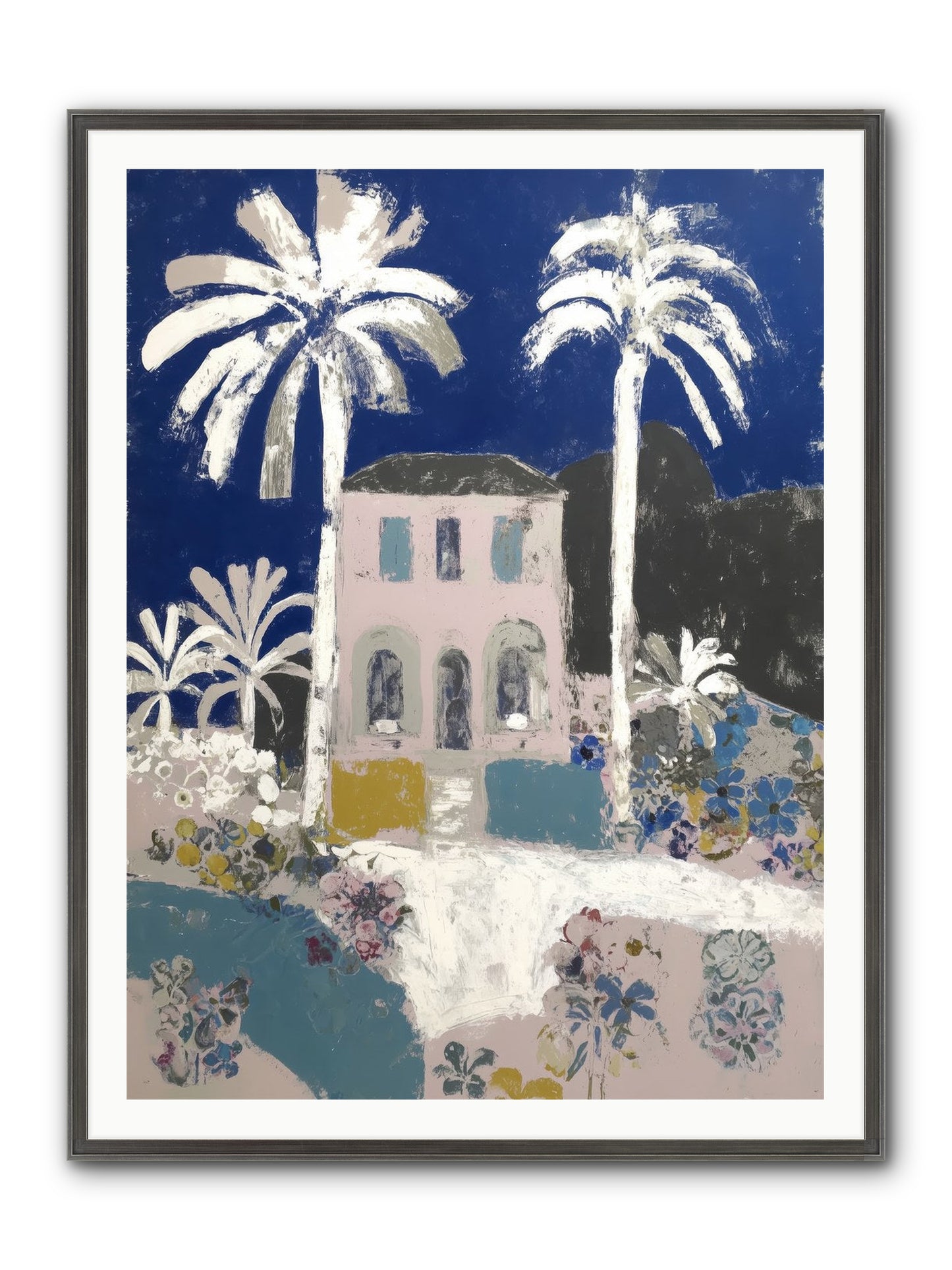 Seaside Sanctuary Framed Print - Slimwoods Black/Silver 36x48